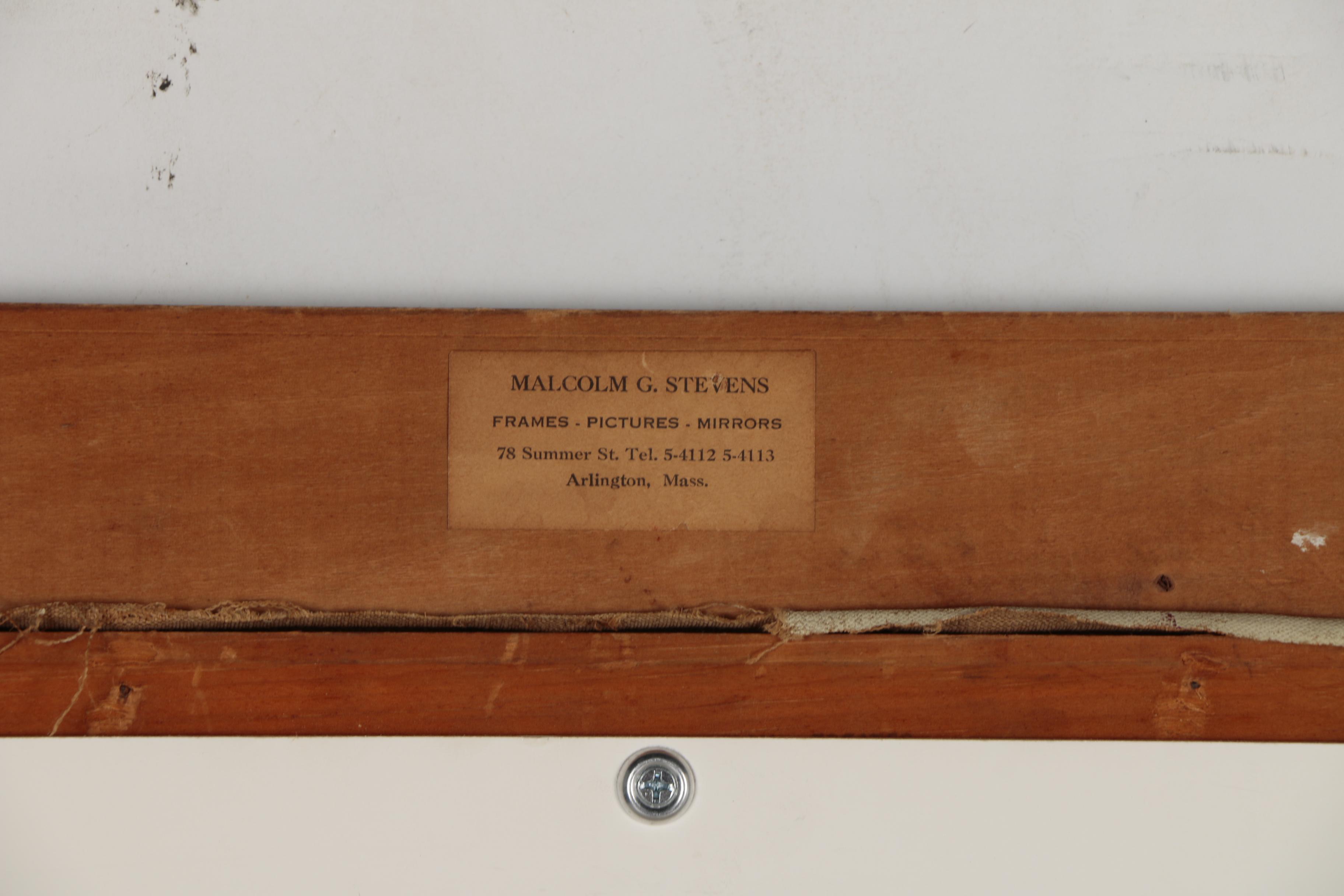 James Perry Wilson Oil Painting of Harbor Scene with Fishing Boats