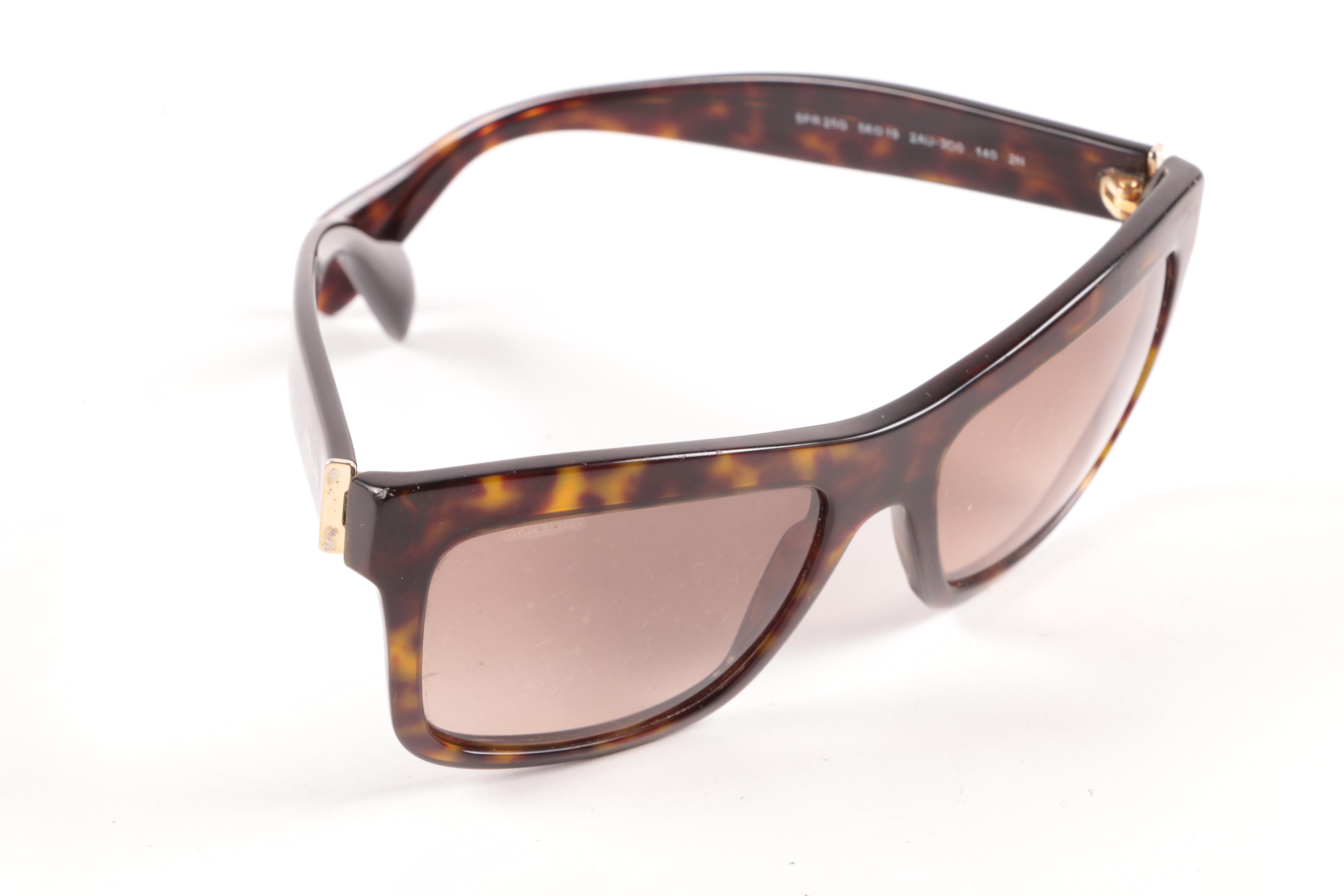 Prada SPR 250 Havana Sunglasses in Tortoise with Case