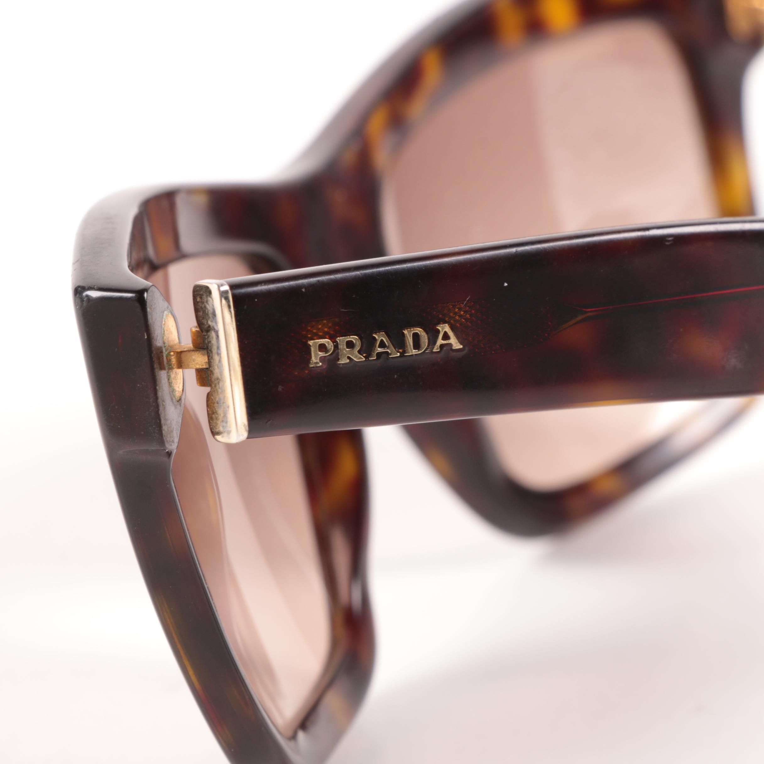 Prada SPR 250 Havana Sunglasses in Tortoise with Case