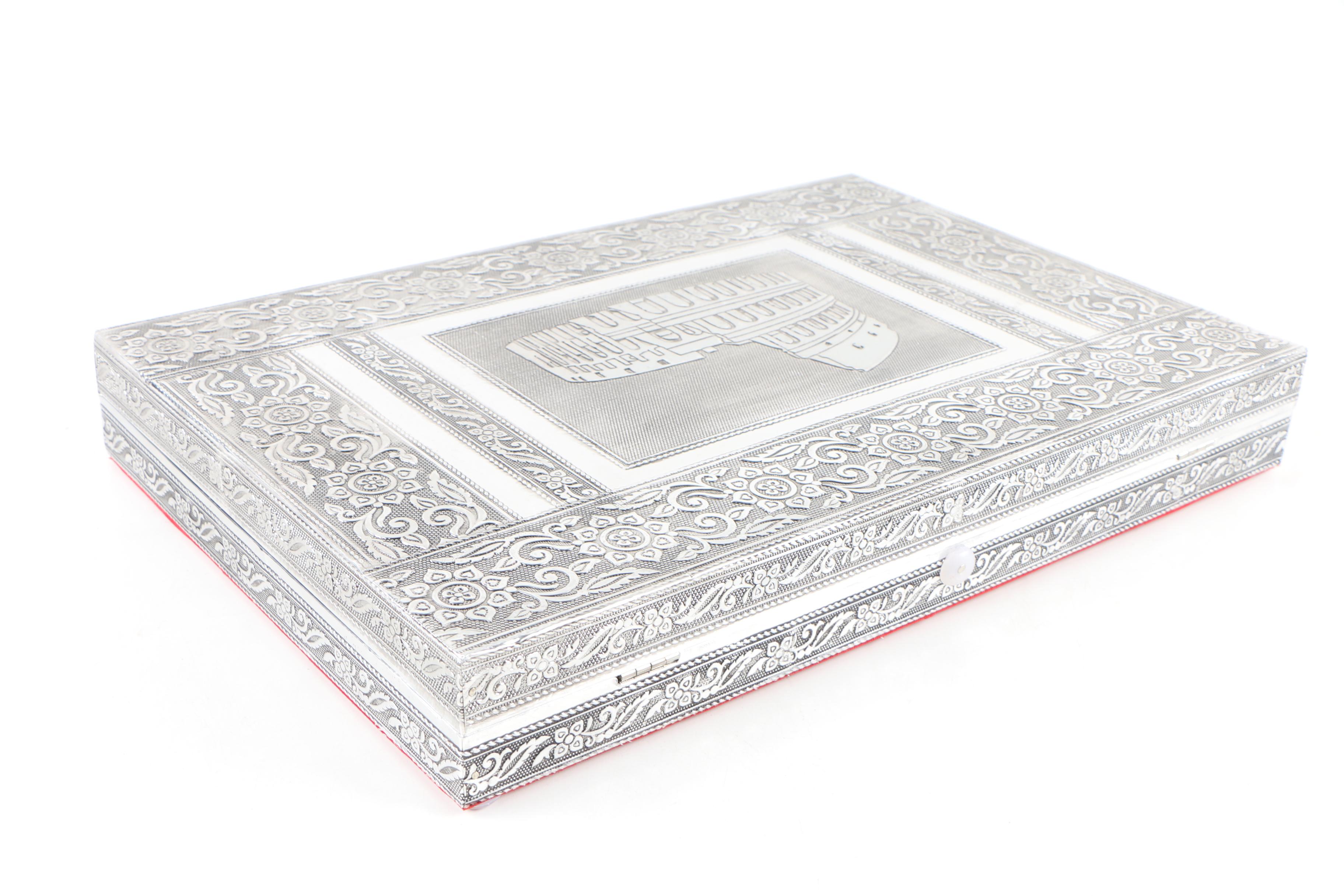 "Handicraft" Stamped Metal Jewelry Display Cases