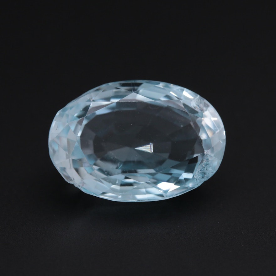 Loose 21.80 CT Blue Topaz Gemstone