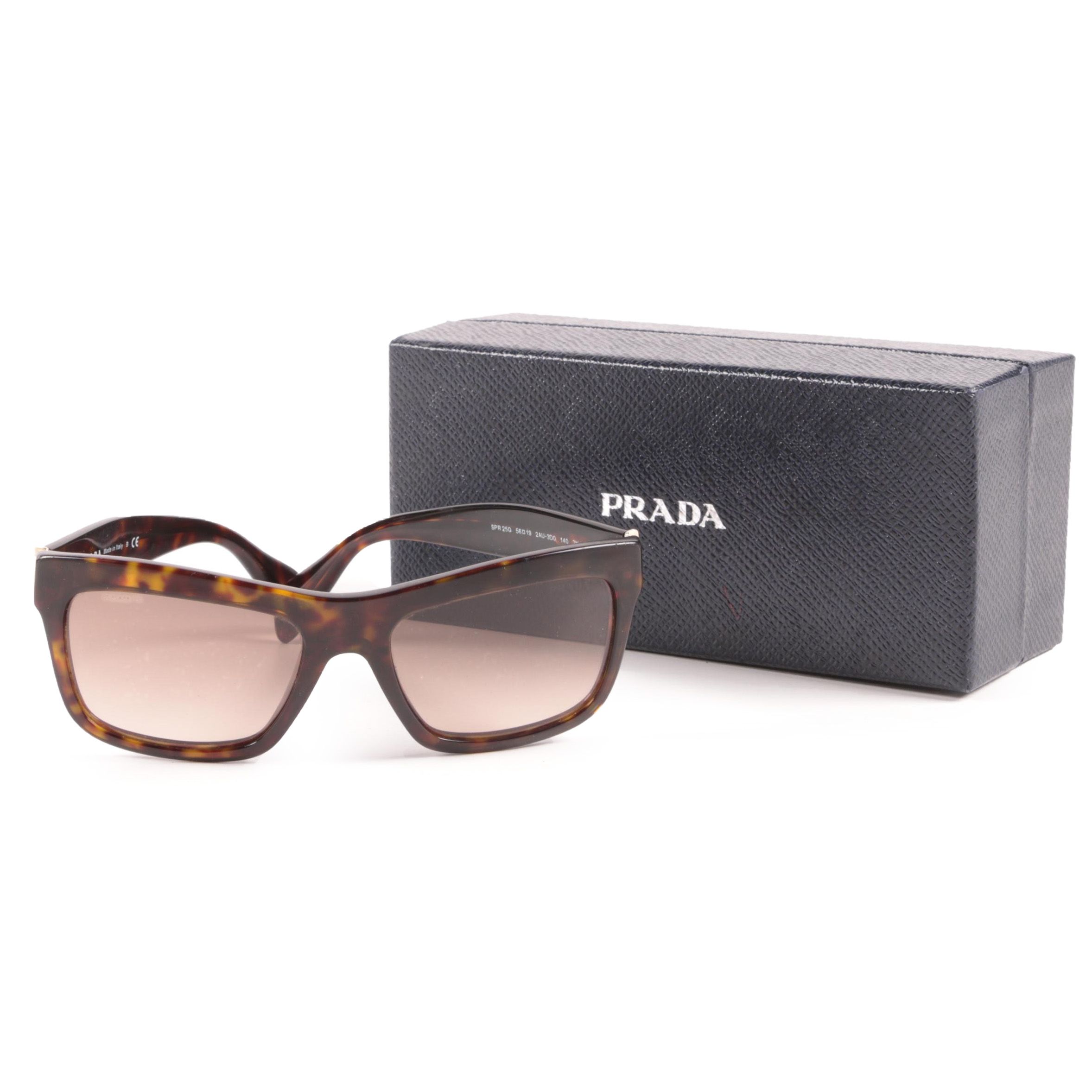 Prada SPR 250 Havana Sunglasses in Tortoise with Case