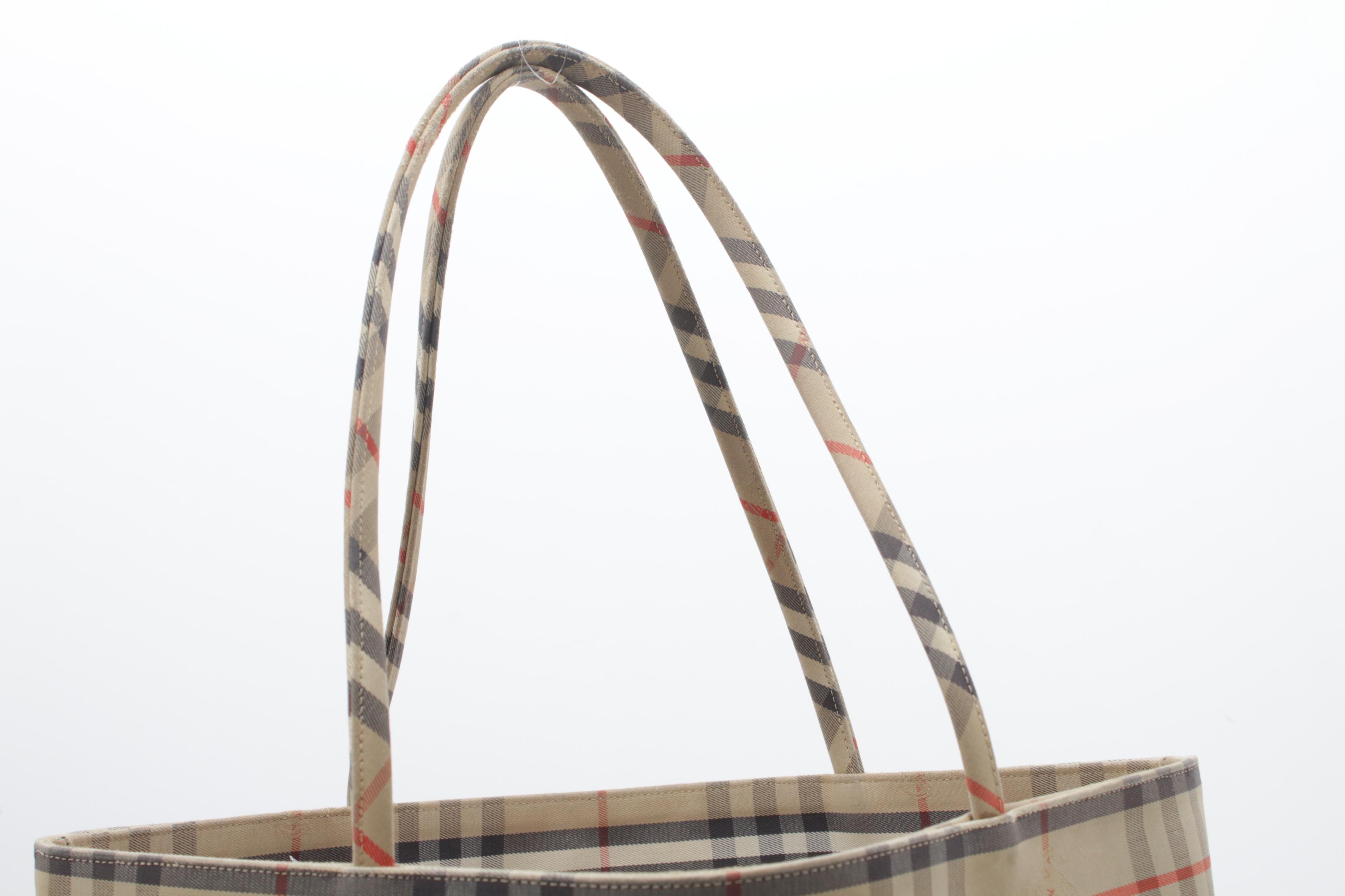 Burberry London "Haymarket Check" Canvas Tote Bag