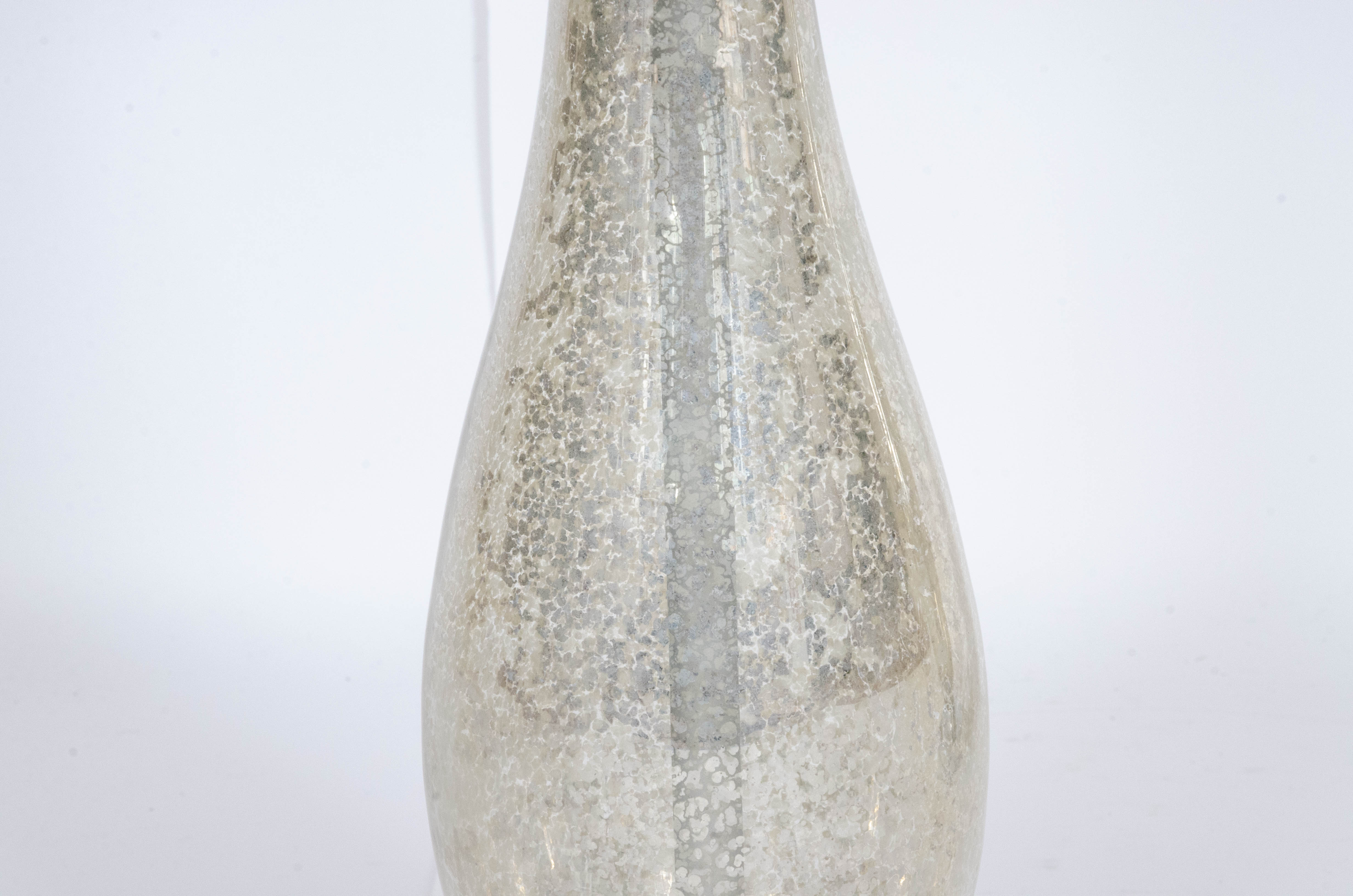 Mercury Glass Style Table Lamps with Textured Fabric Shades