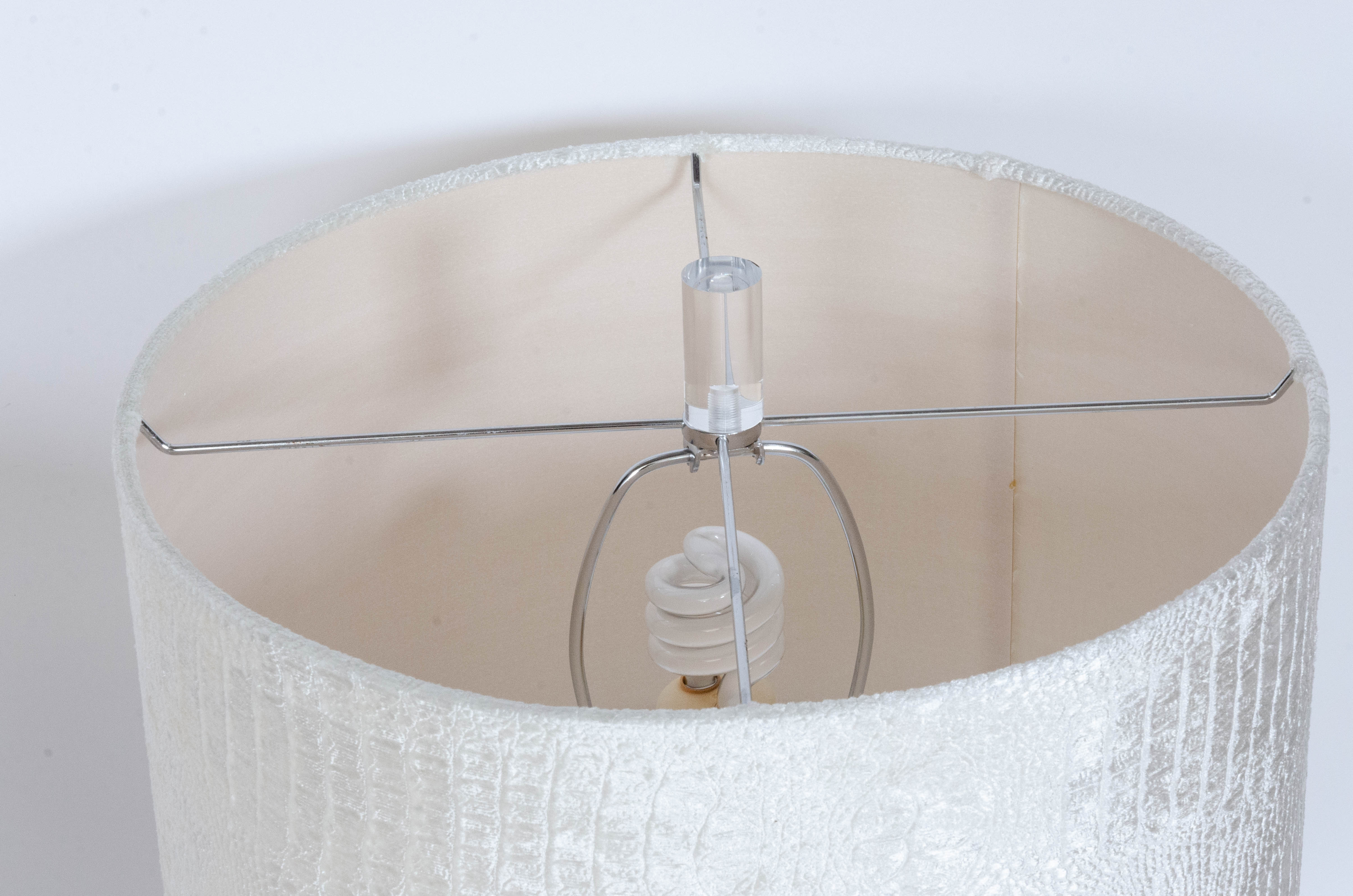 Mercury Glass Style Table Lamps with Textured Fabric Shades