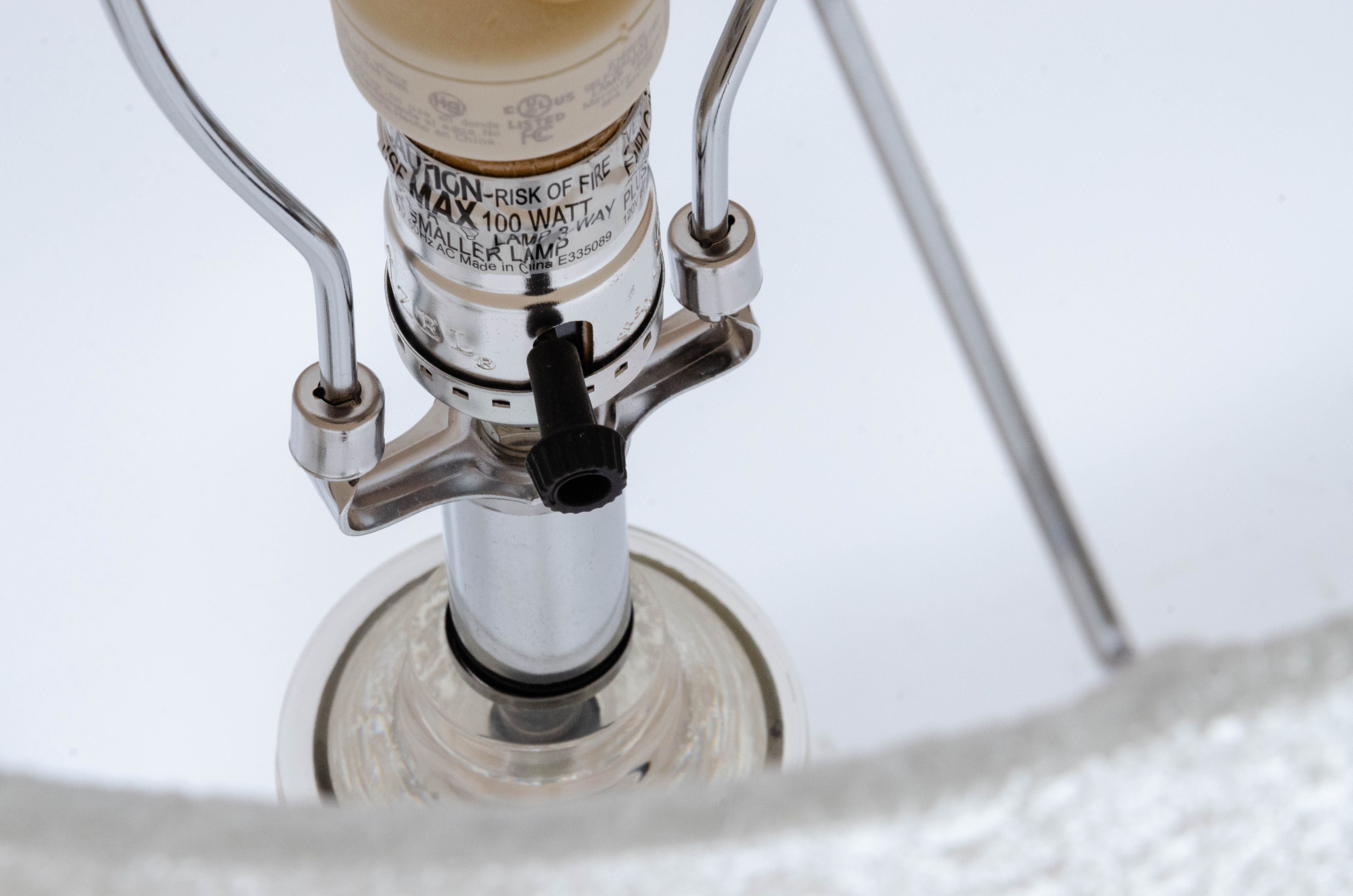 Mercury Glass Style Table Lamps with Textured Fabric Shades