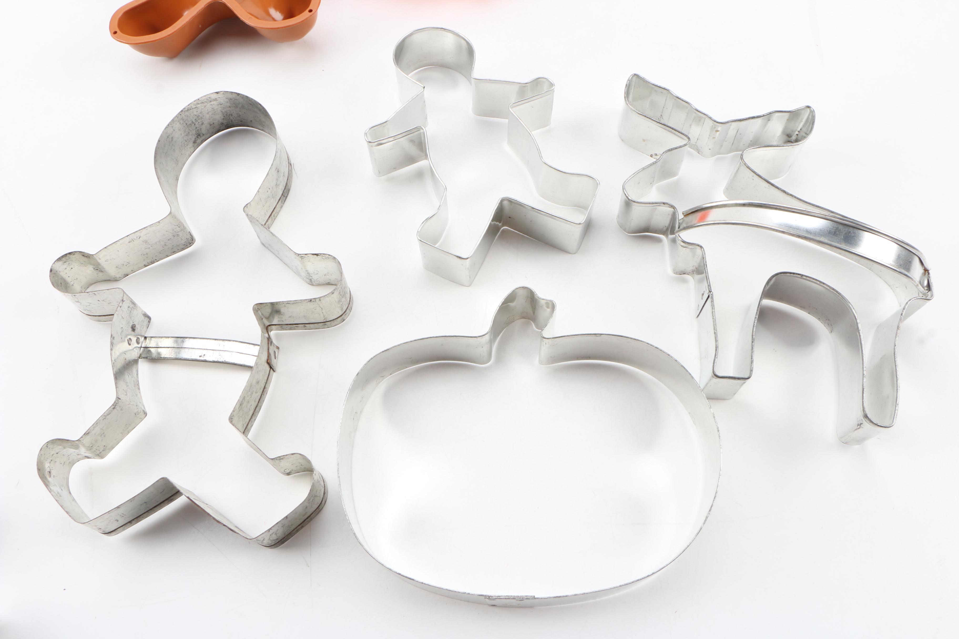 Assorted Seasonal Cookie Cutters and Recipe Cards by Purple Puma Cookie Co.