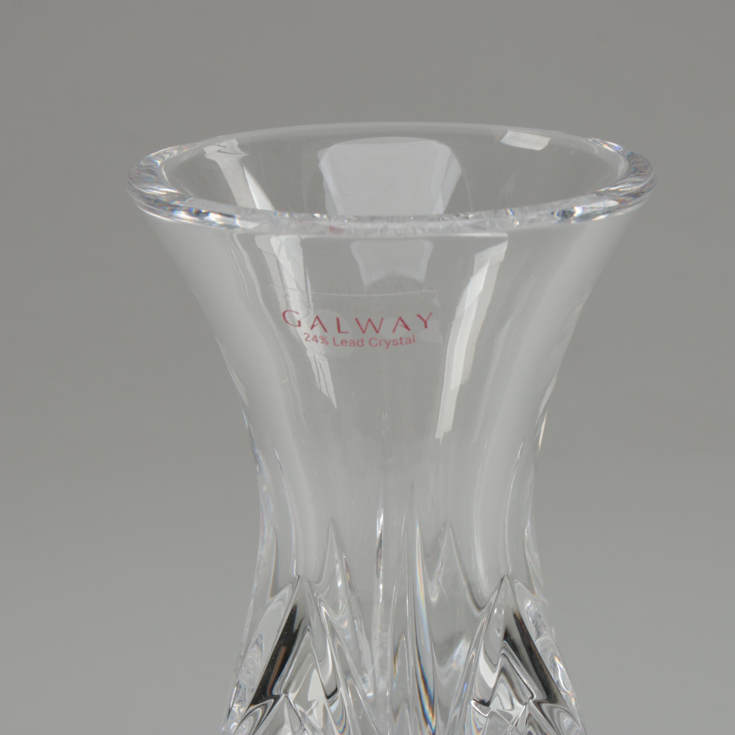 Galway "Kylemore" Crystal Bulb Vases