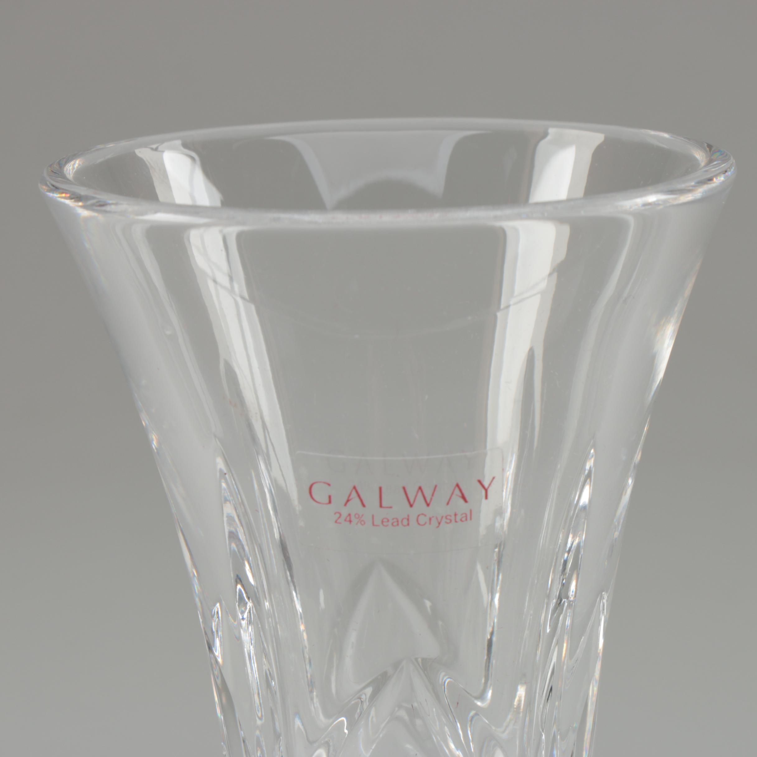 Galway "Kylemore" Crystal Bulb Vases