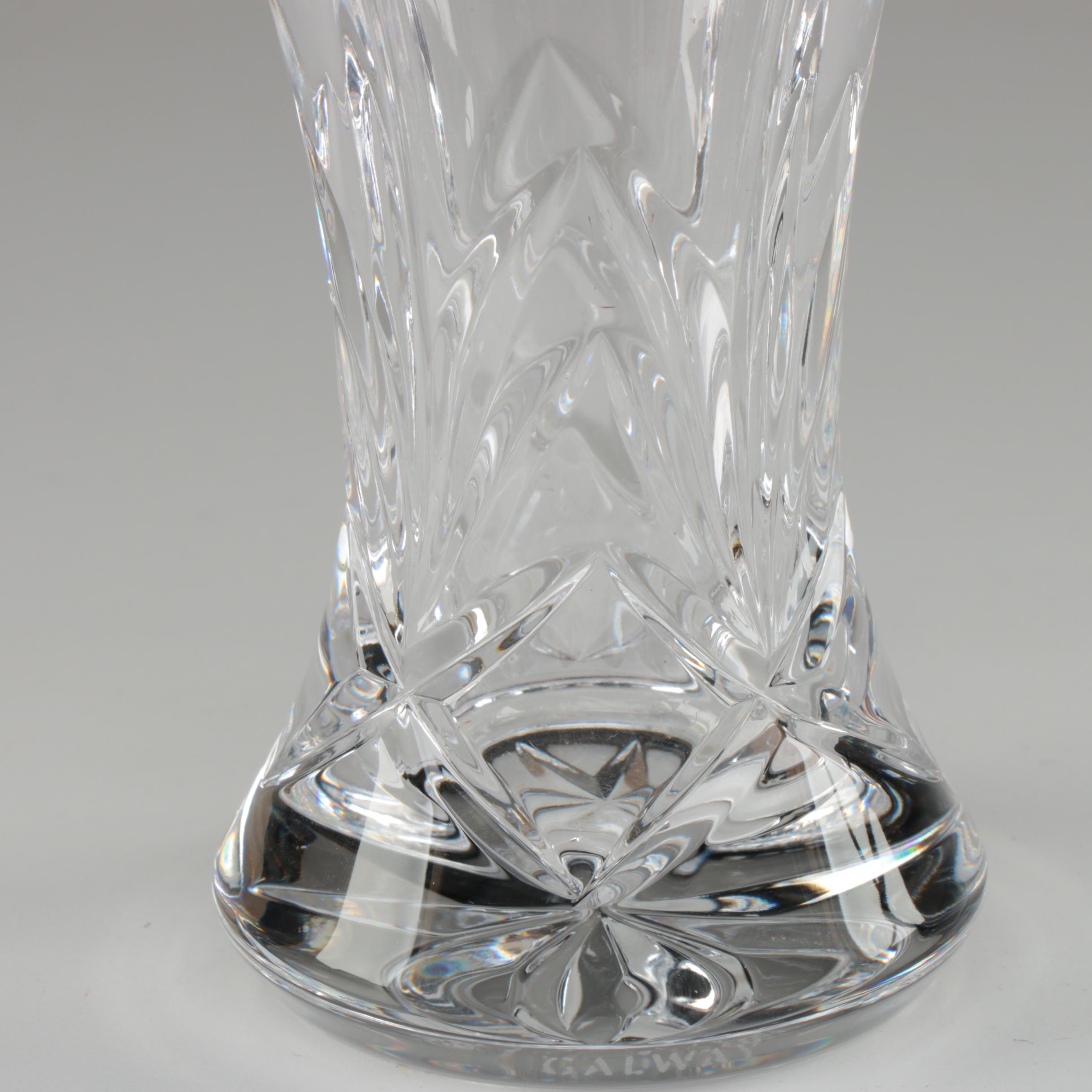 Galway "Kylemore" Crystal Bulb Vases