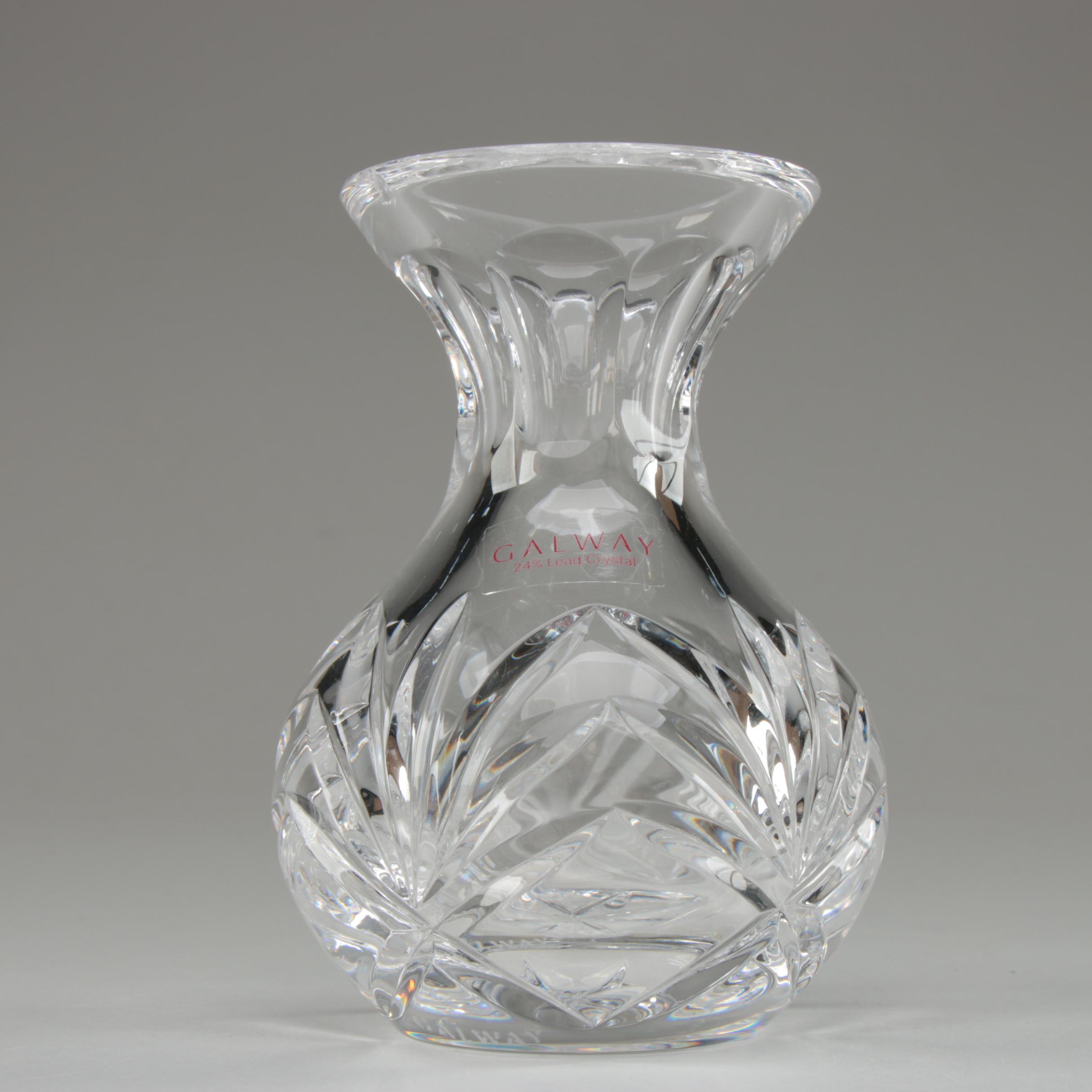 Galway "Kylemore" Crystal Bulb Vases