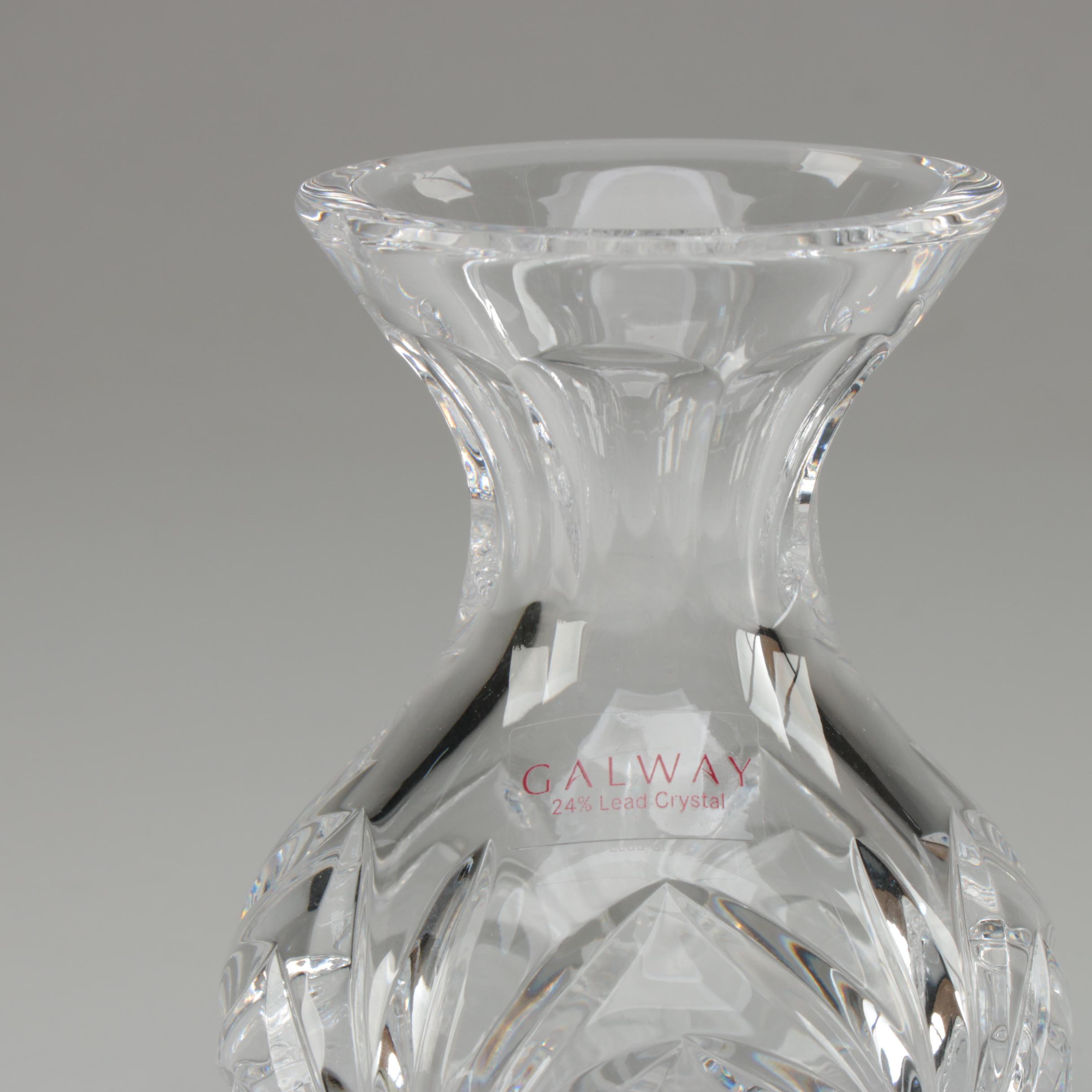 Galway "Kylemore" Crystal Bulb Vases