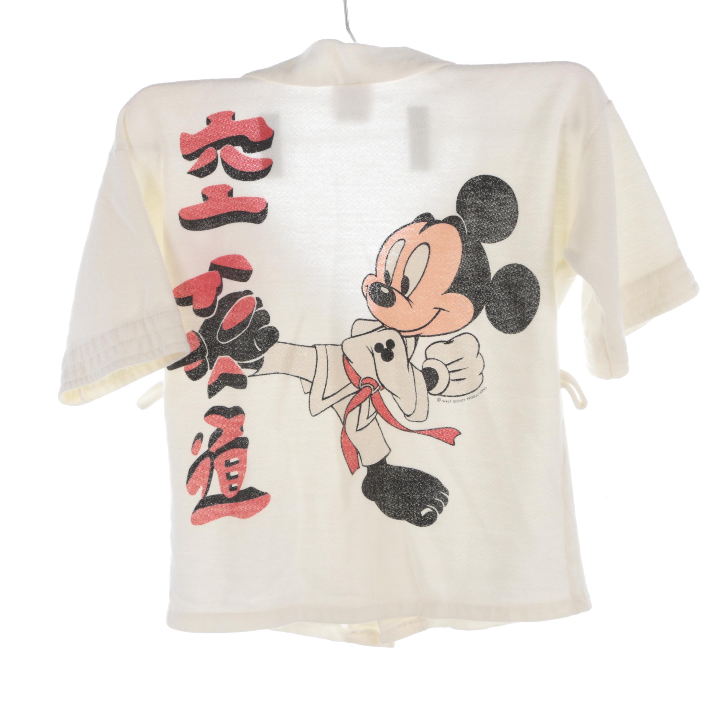 Children's Walt Disney Mickey Mouse Fleece Karate Costume by Jog Togs, Vintage