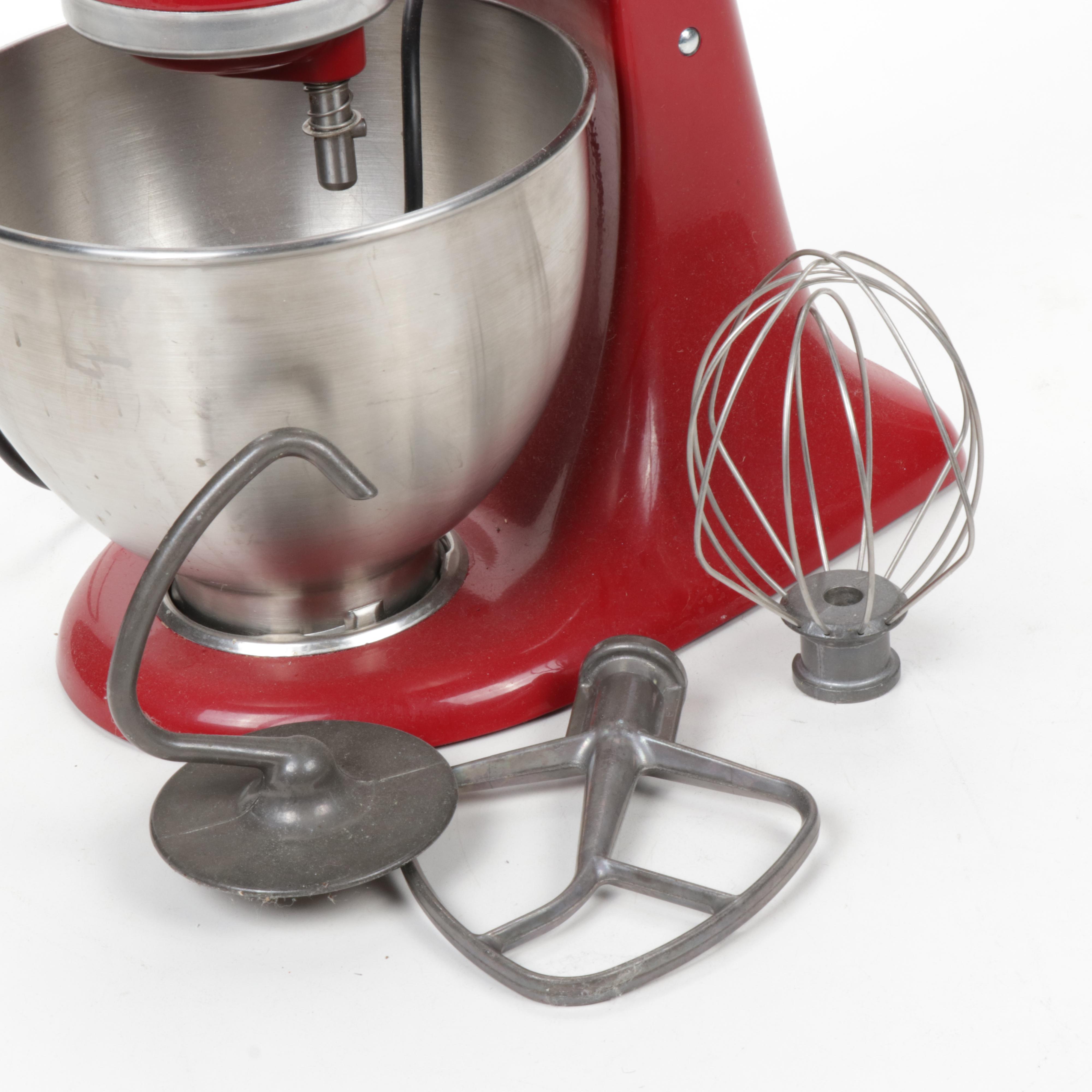 KitchenAid "Ultra Power" Red Stand Mixer with Attachements