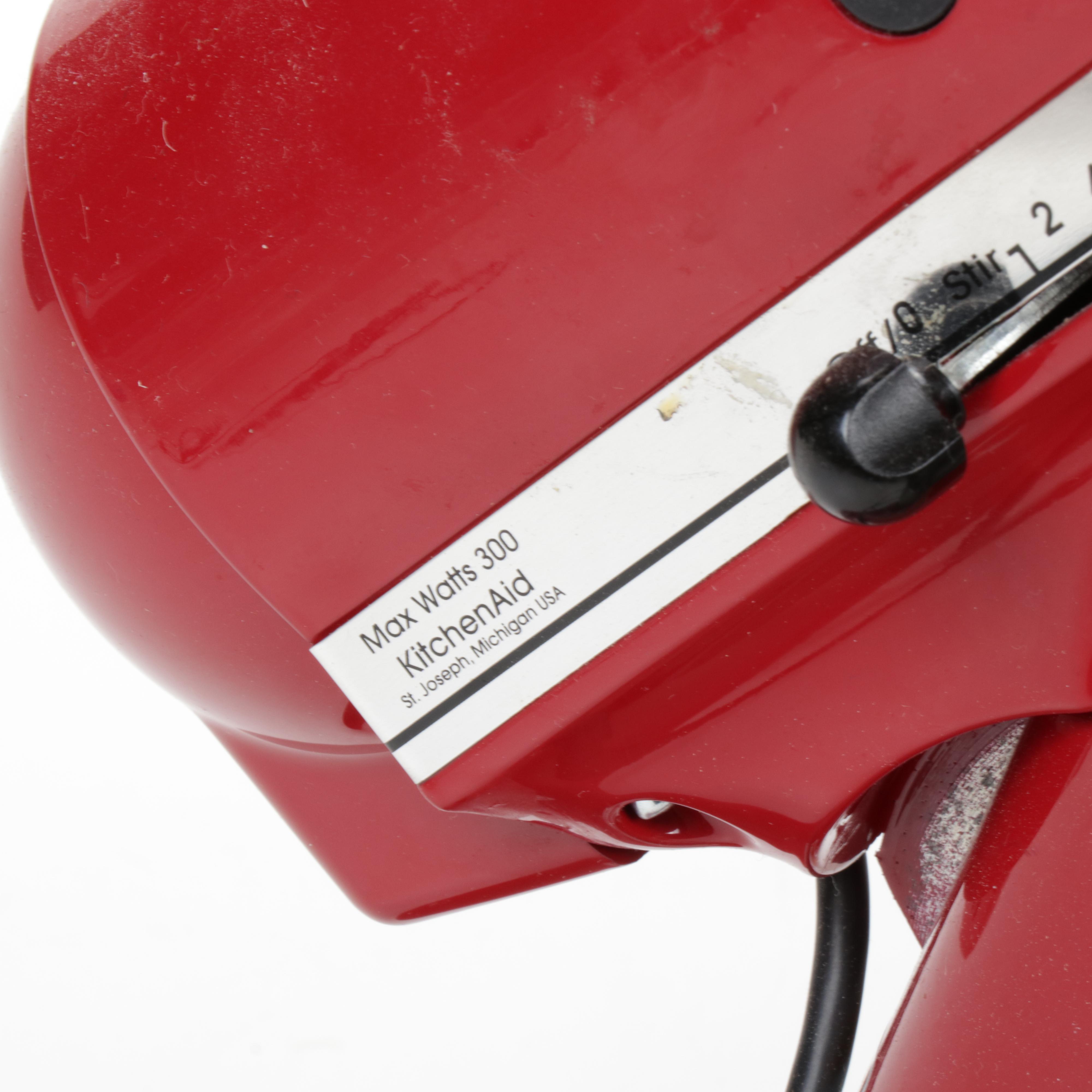 KitchenAid "Ultra Power" Red Stand Mixer with Attachements