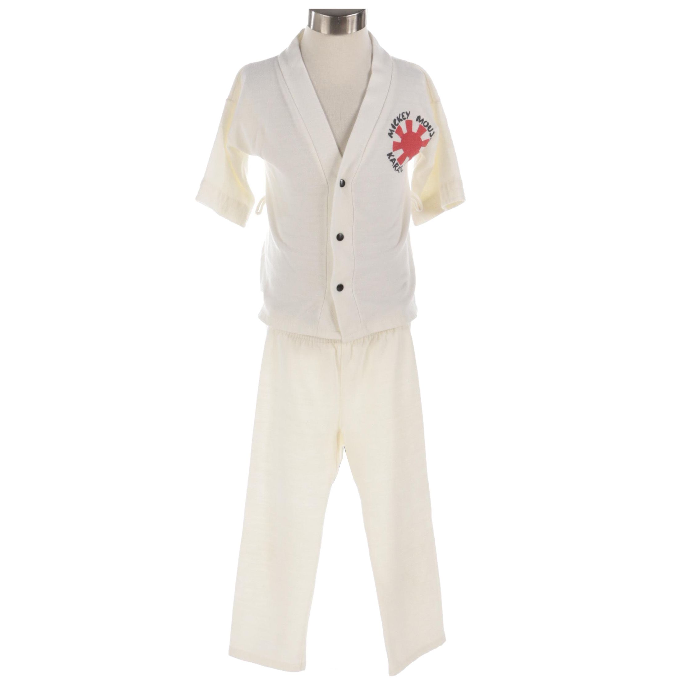 Children's Walt Disney Mickey Mouse Fleece Karate Costume by Jog Togs, Vintage