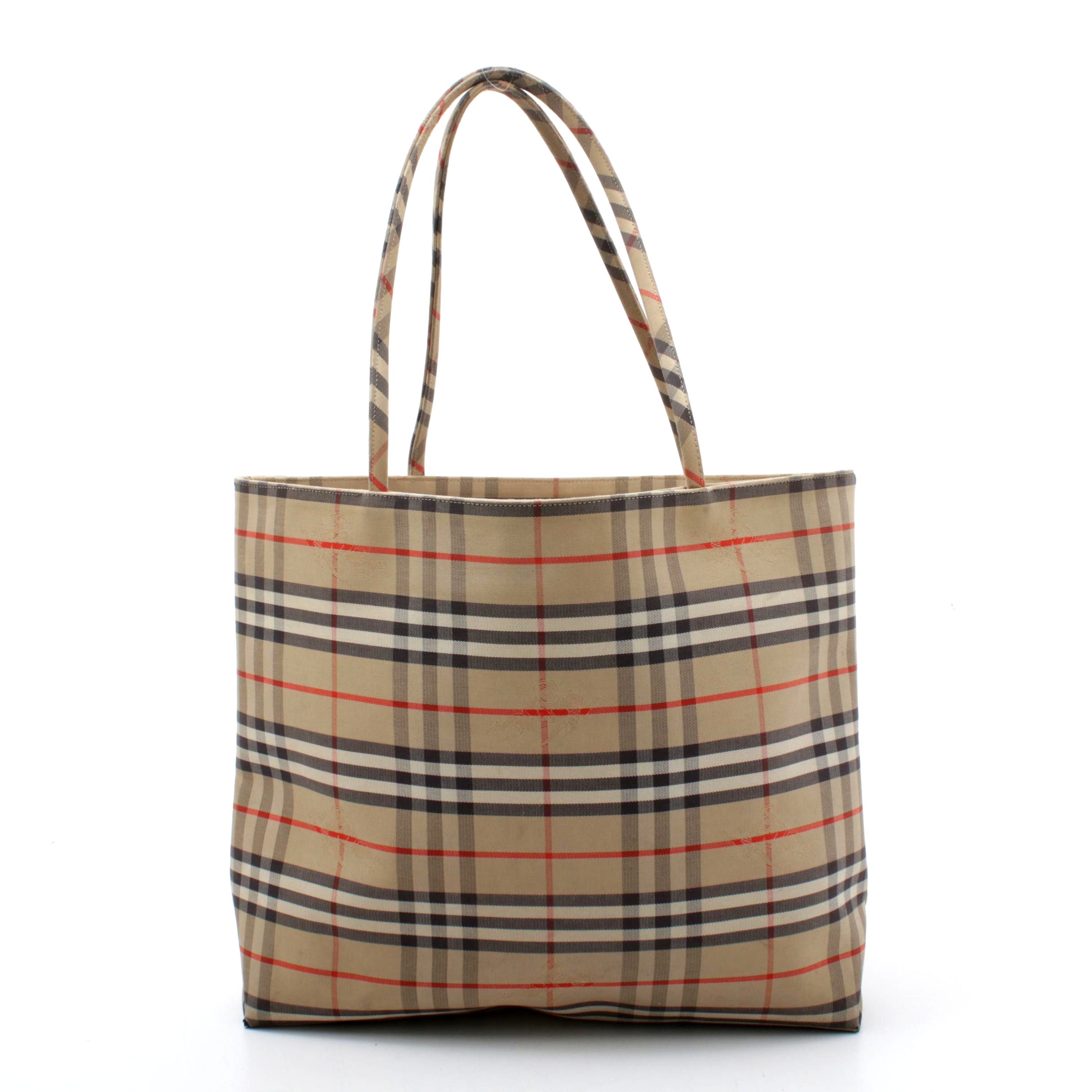 Burberry London "Haymarket Check" Canvas Tote Bag