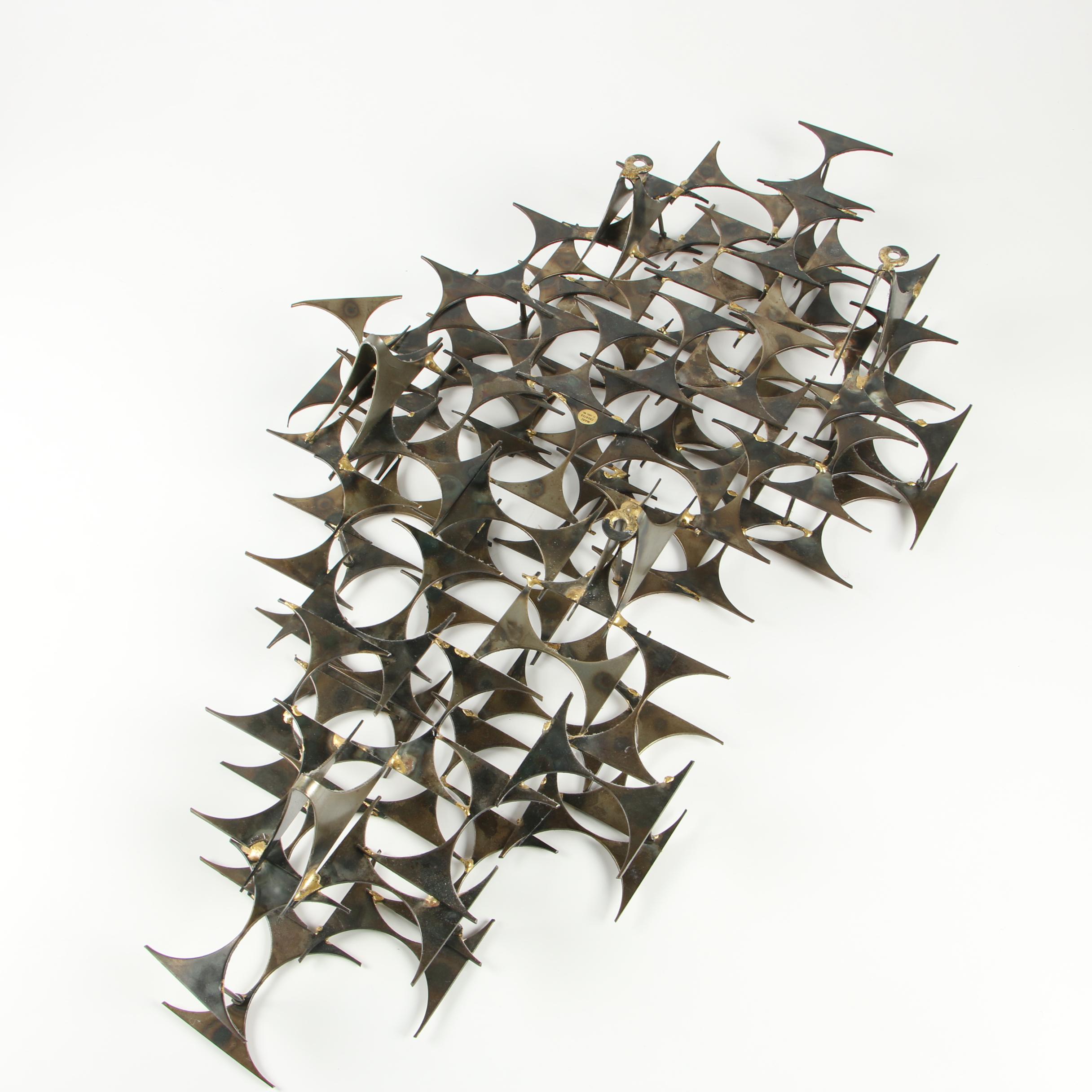 Marc Creates Metal Abstract Wall Sculpture, Late 20th Century