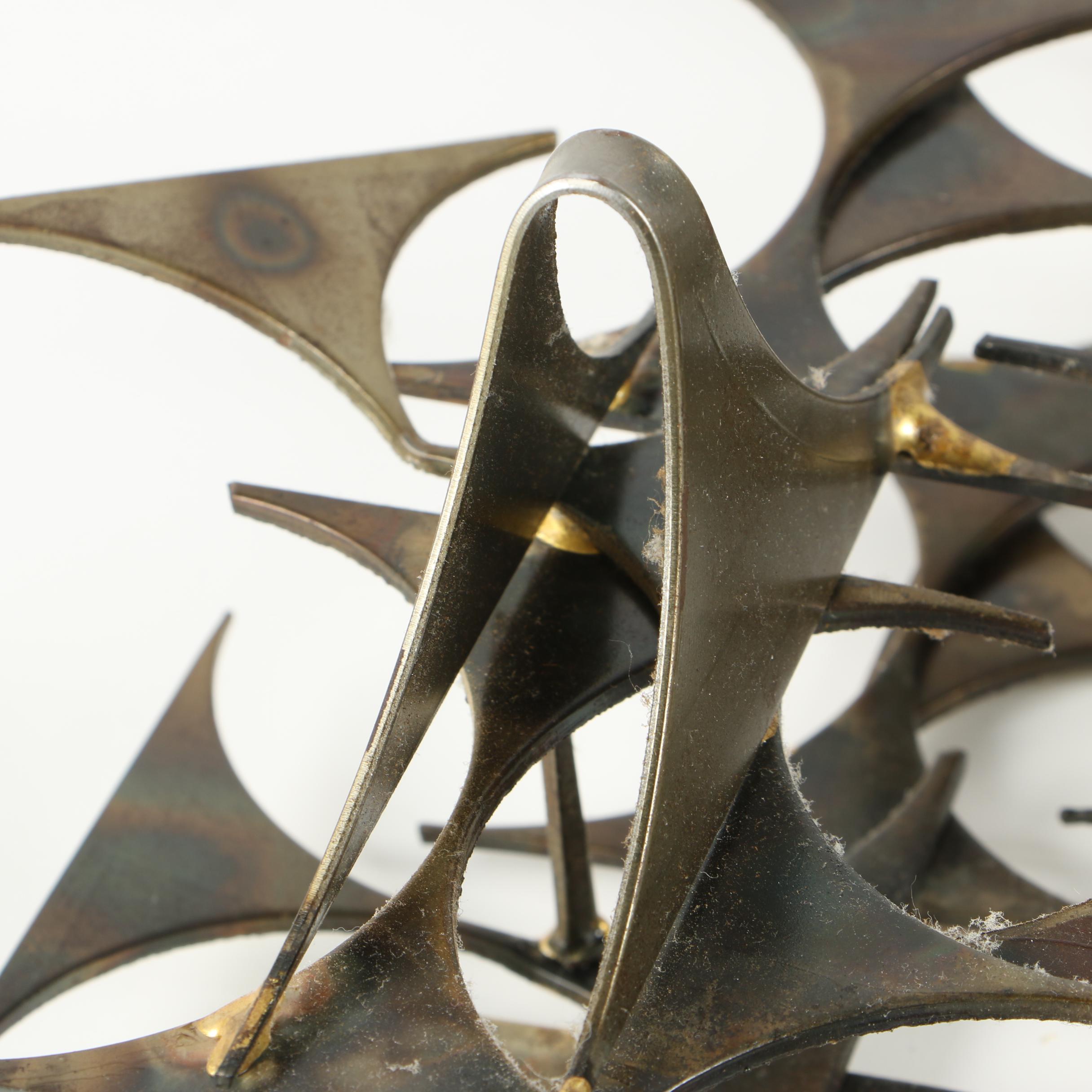 Marc Creates Metal Abstract Wall Sculpture, Late 20th Century