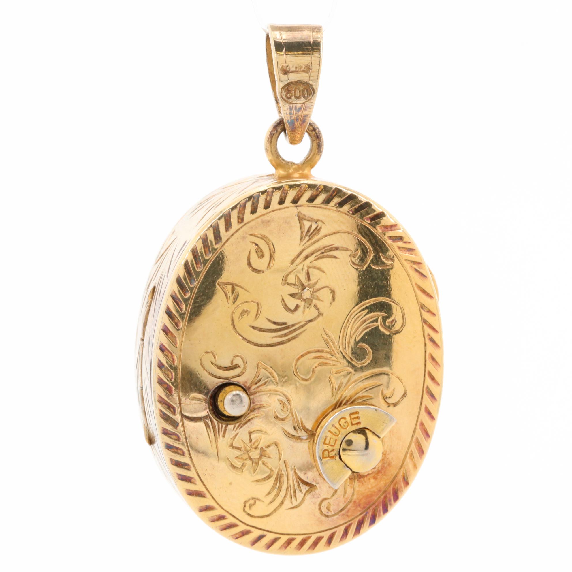 800 Silver Italian Falsini Ferruccio " Somewhere My Love" Music Box Pendant