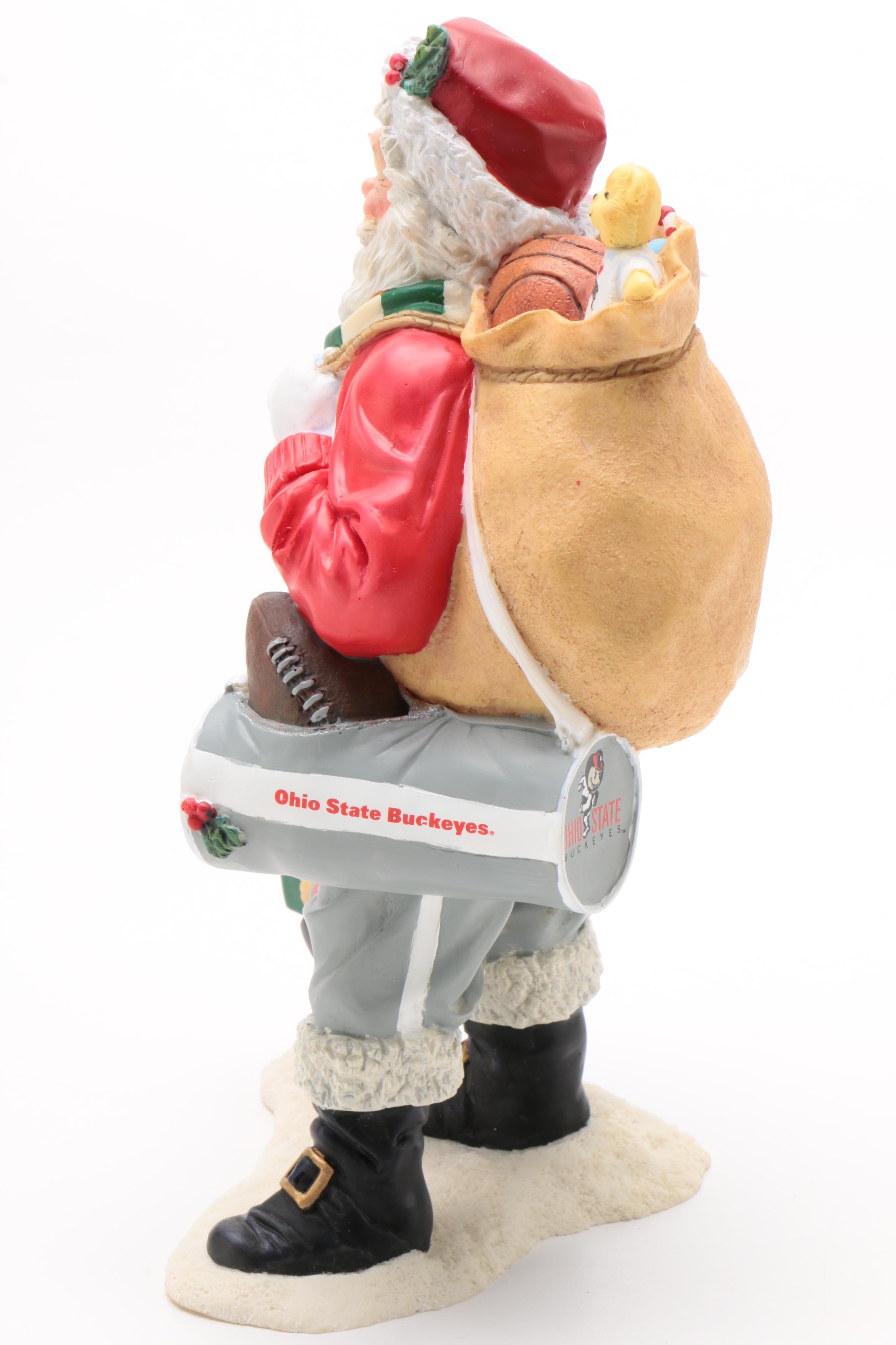 Danbury Mint Ohio State Figure Including Santa and Brutus Buckeye, Contemporary