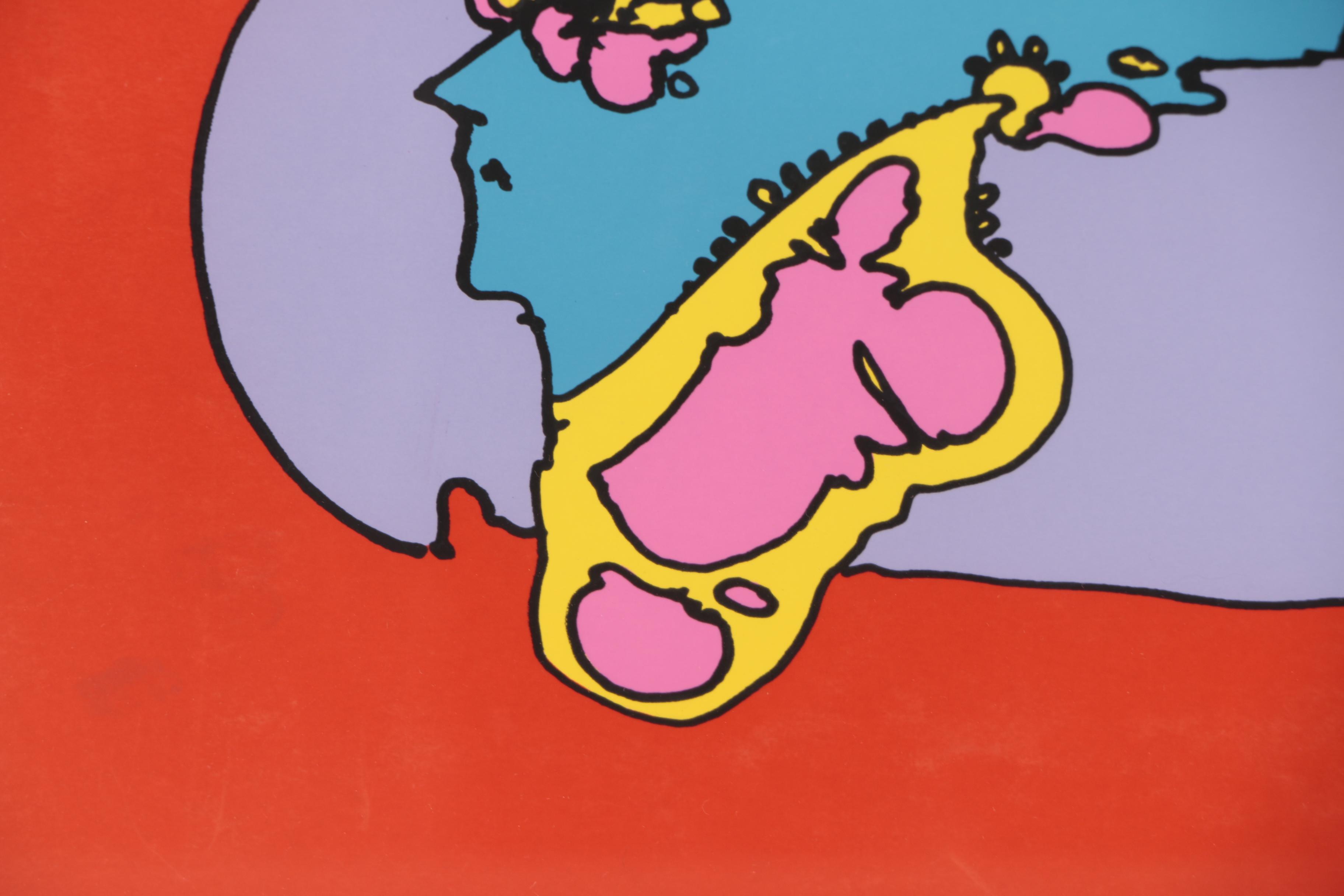 Peter Max 1972 Serigraph "Witnessing from Above"