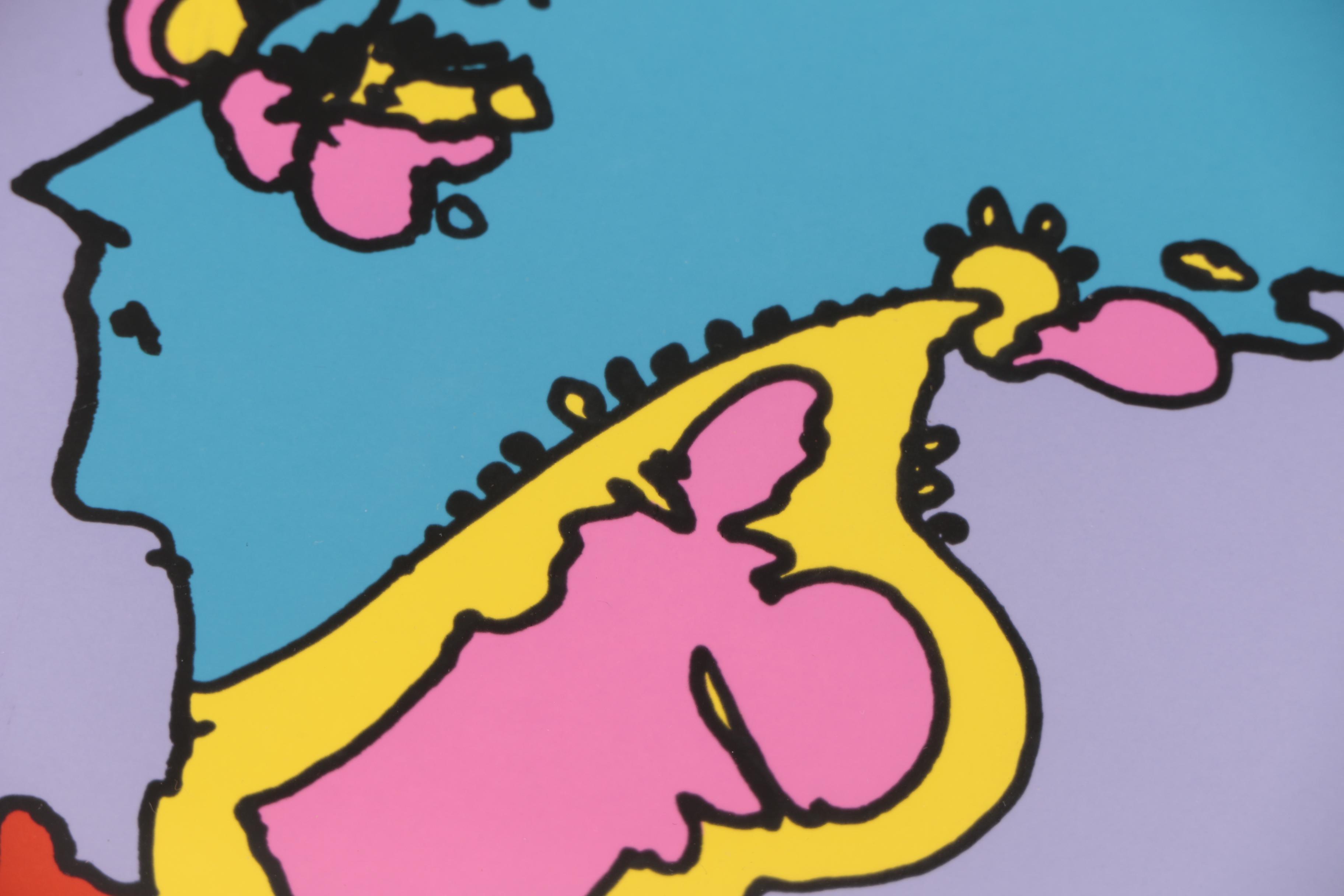 Peter Max 1972 Serigraph "Witnessing from Above"