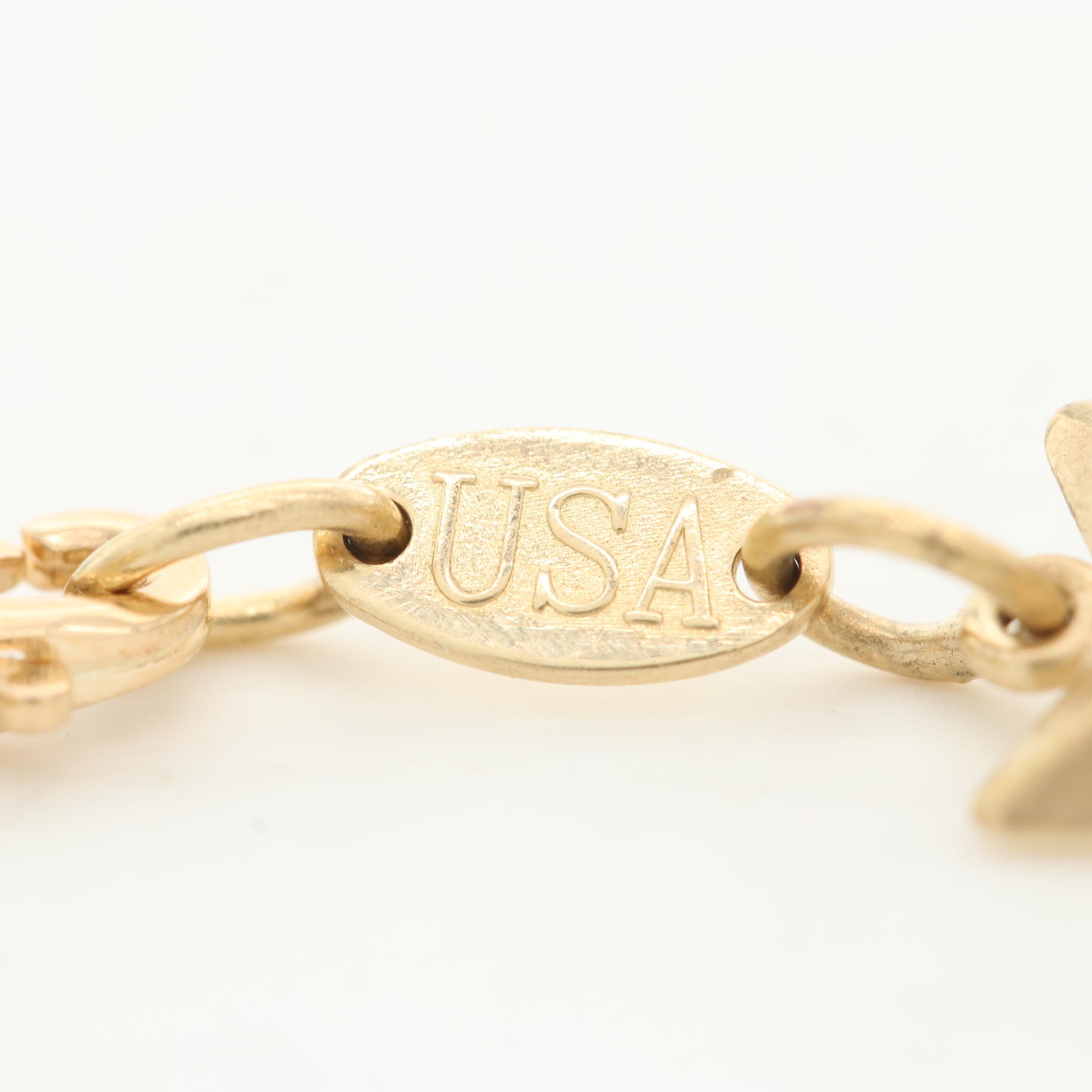 10K Yellow Gold Bracelet with Sun, Moon, Stars and Planet Motif