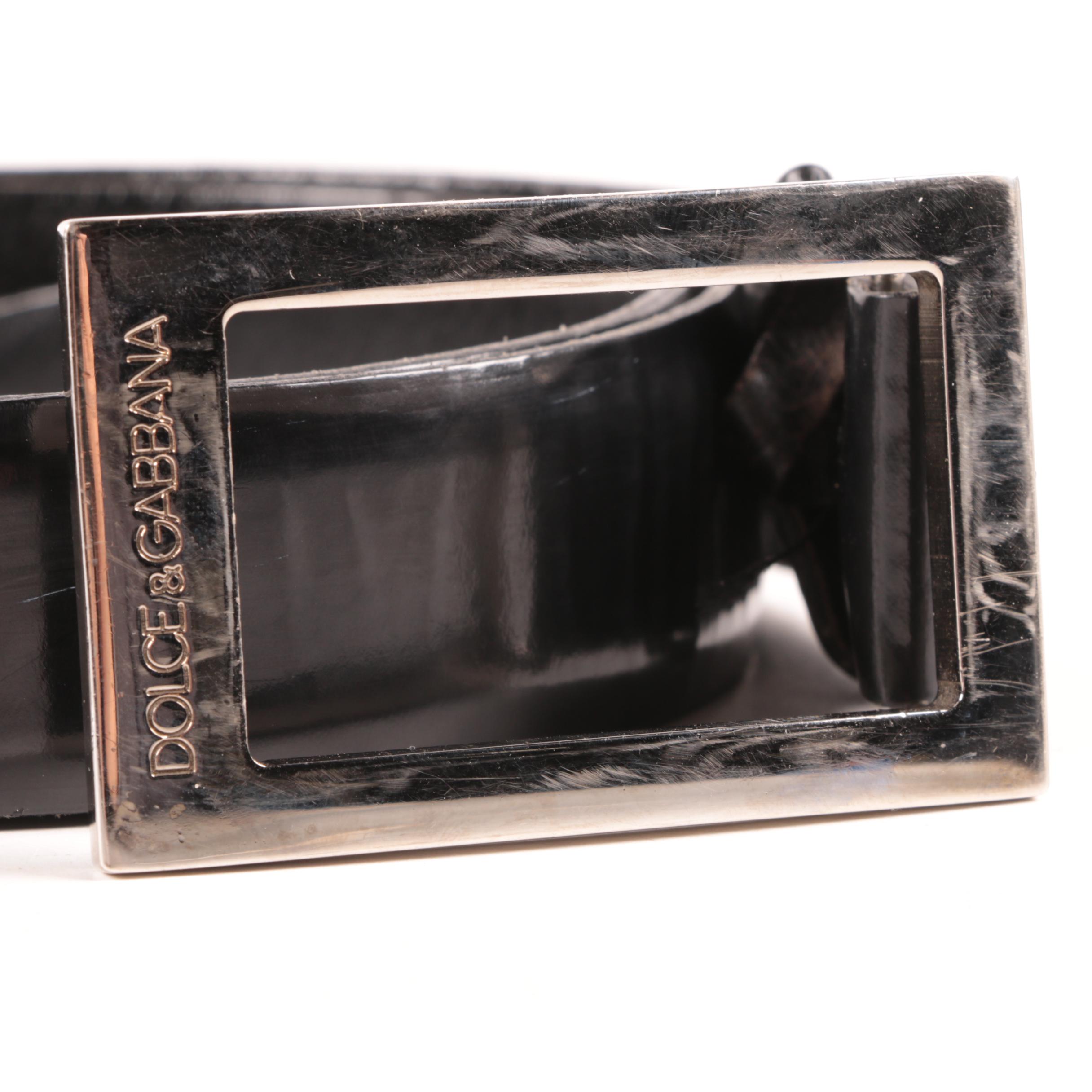 Prada and Dolce & Gabbana Dark Brown Leather Belts, Made in Italy