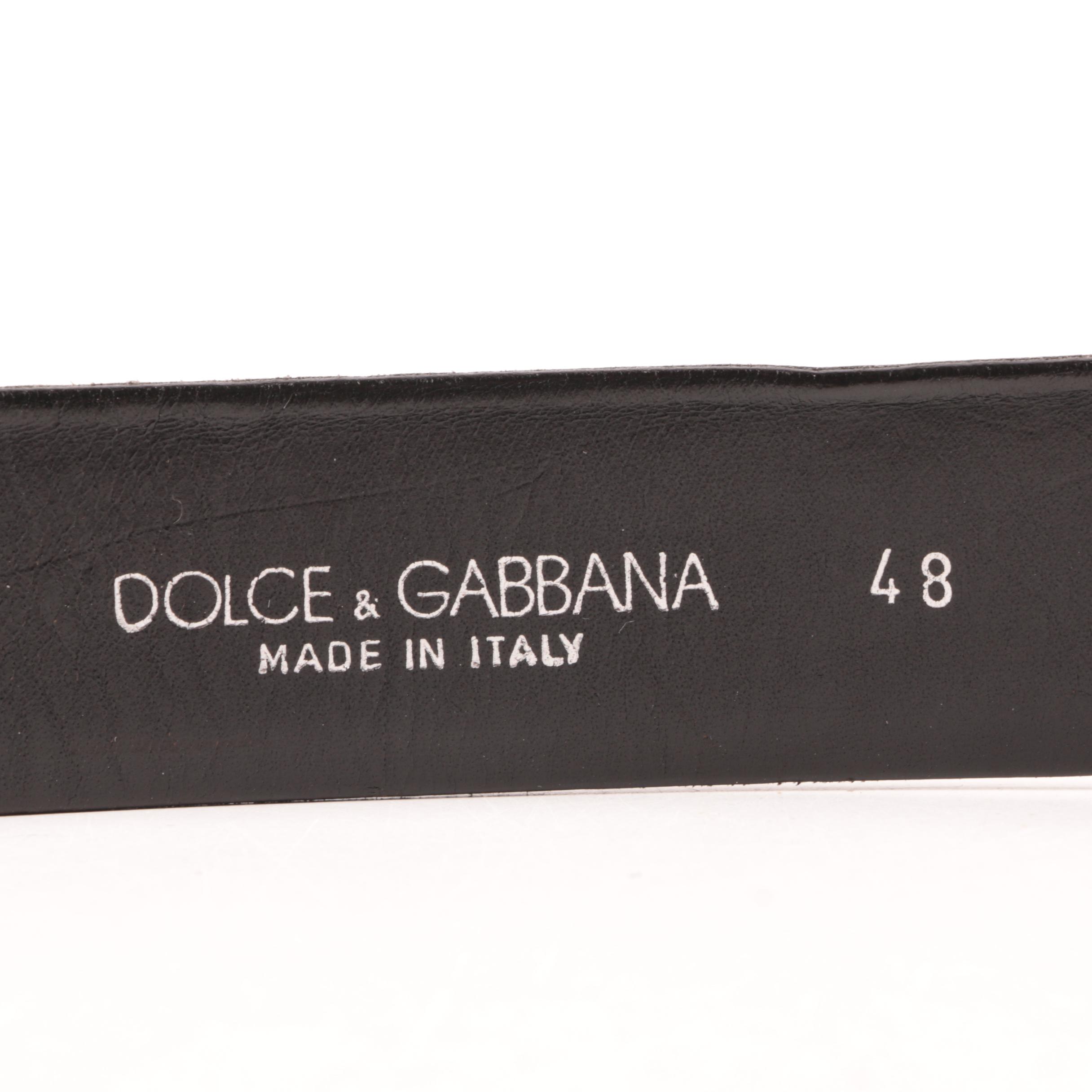 Prada and Dolce & Gabbana Dark Brown Leather Belts, Made in Italy
