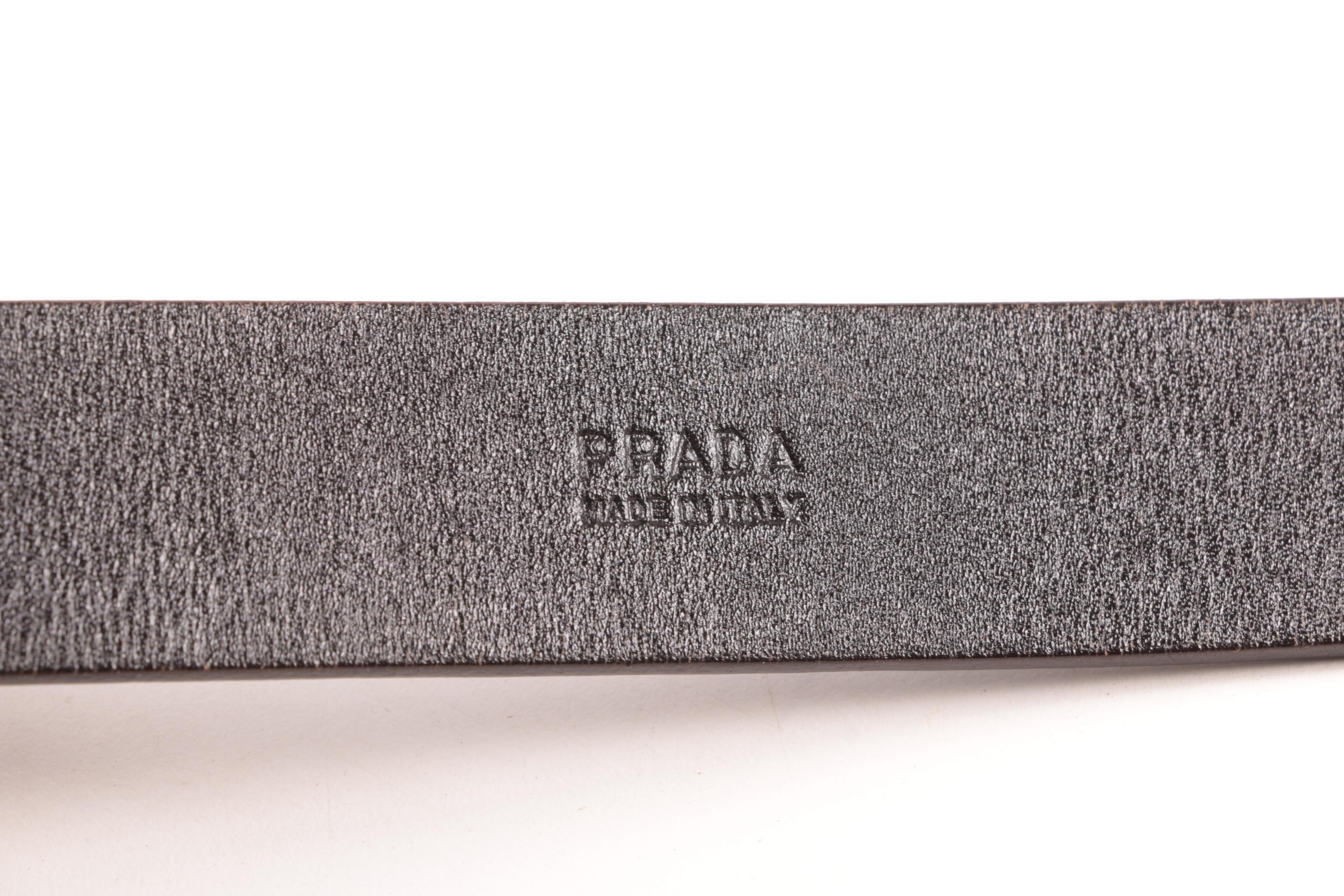 Prada and Dolce & Gabbana Dark Brown Leather Belts, Made in Italy