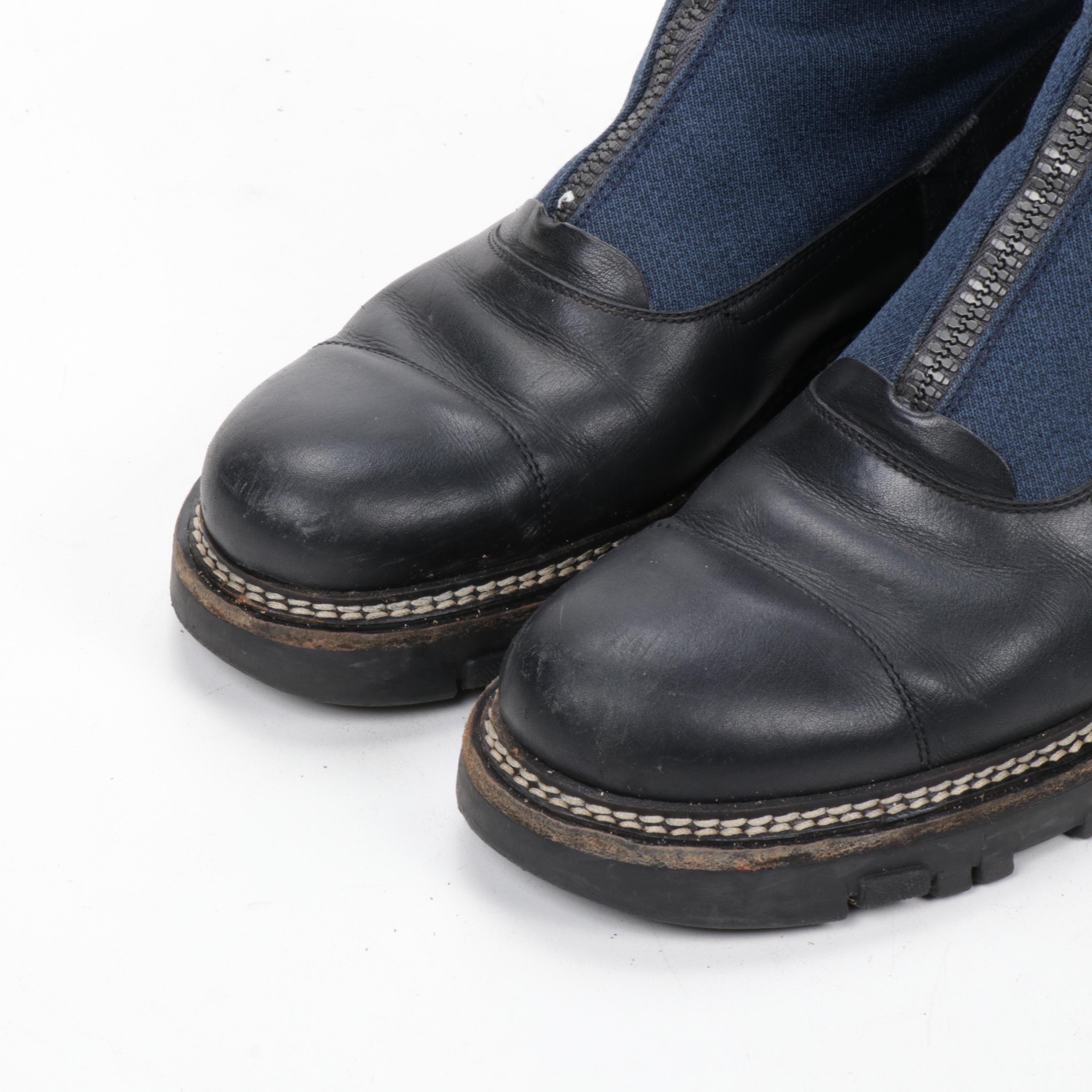 Prada Zippered Lug Sole Booties