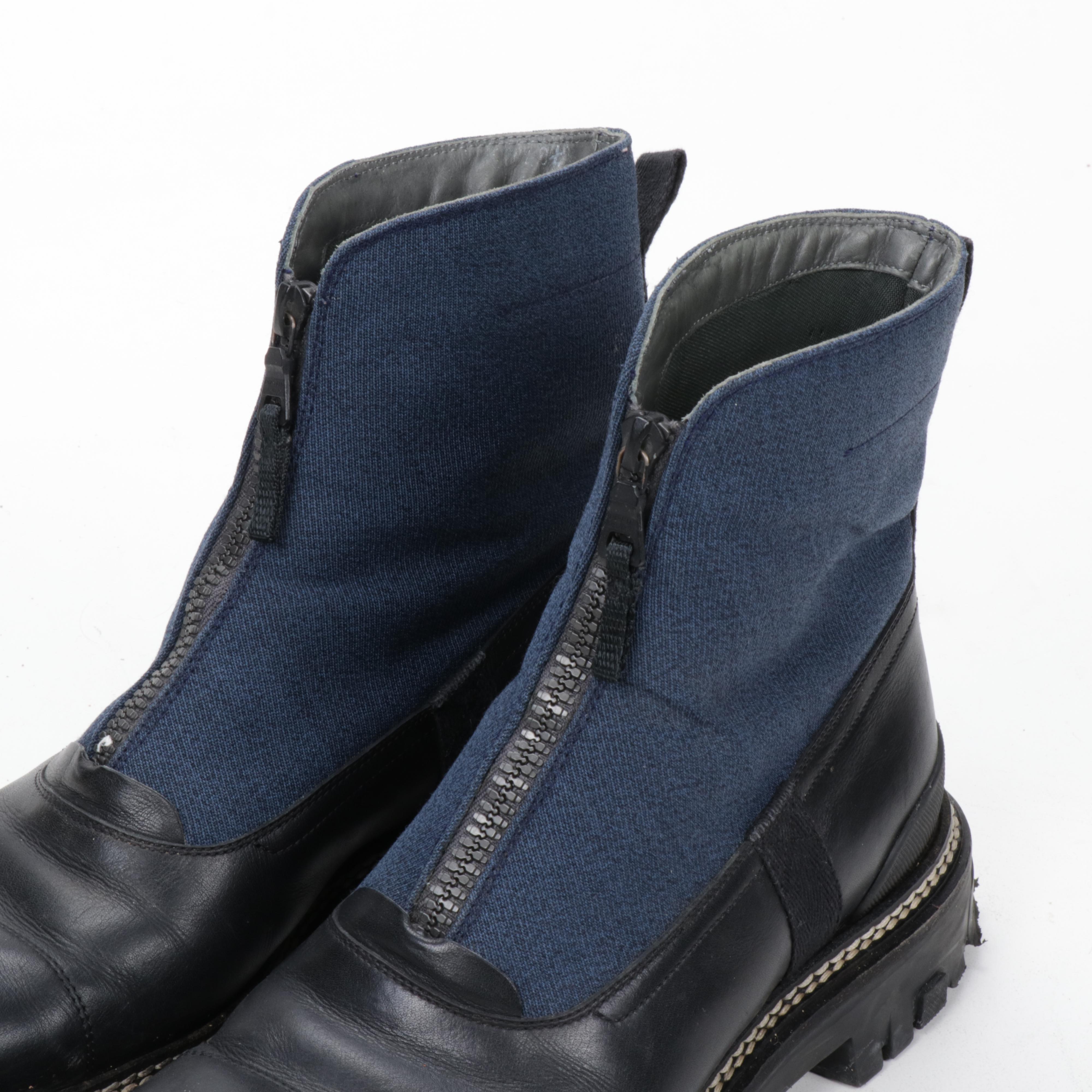 Prada Zippered Lug Sole Booties