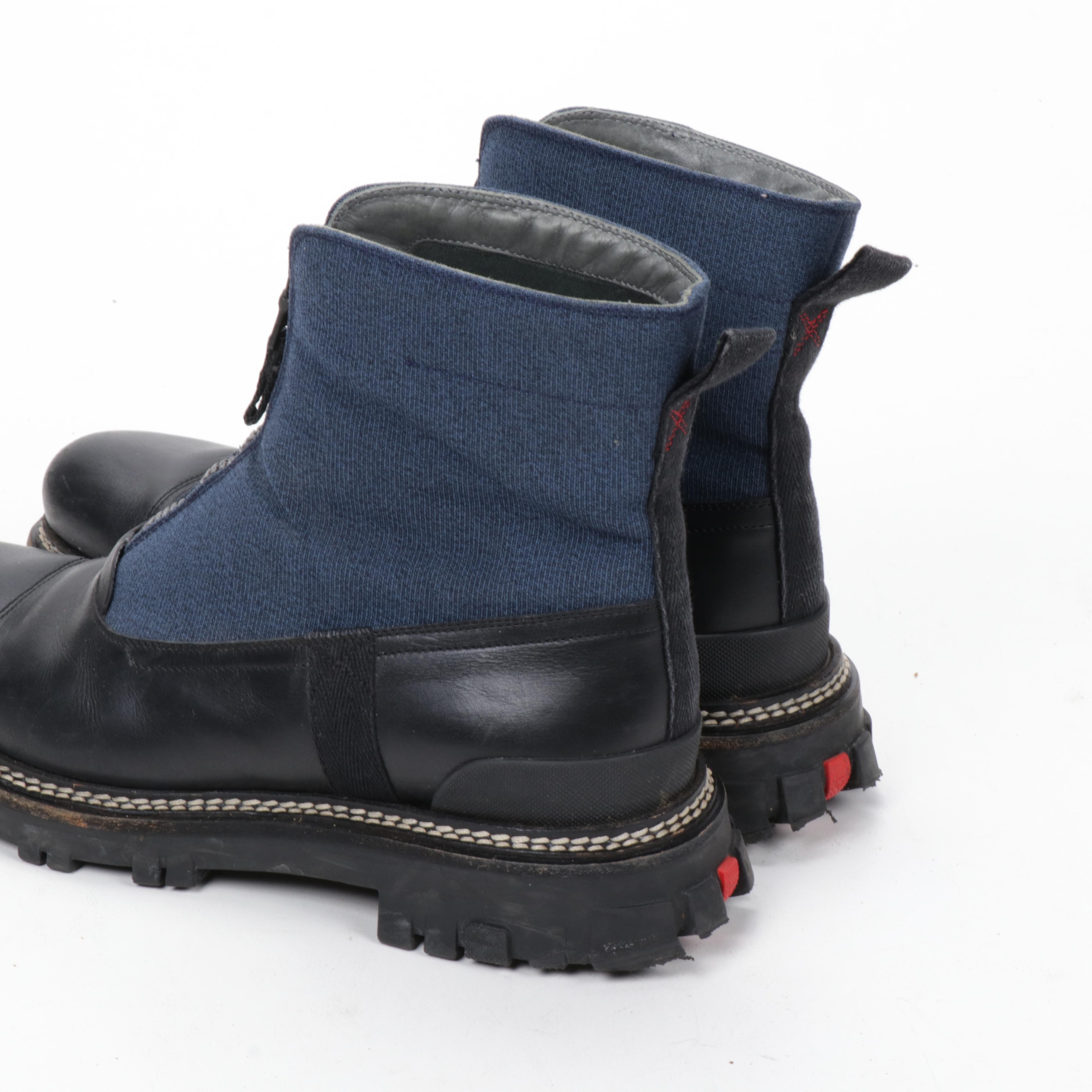 Prada Zippered Lug Sole Booties