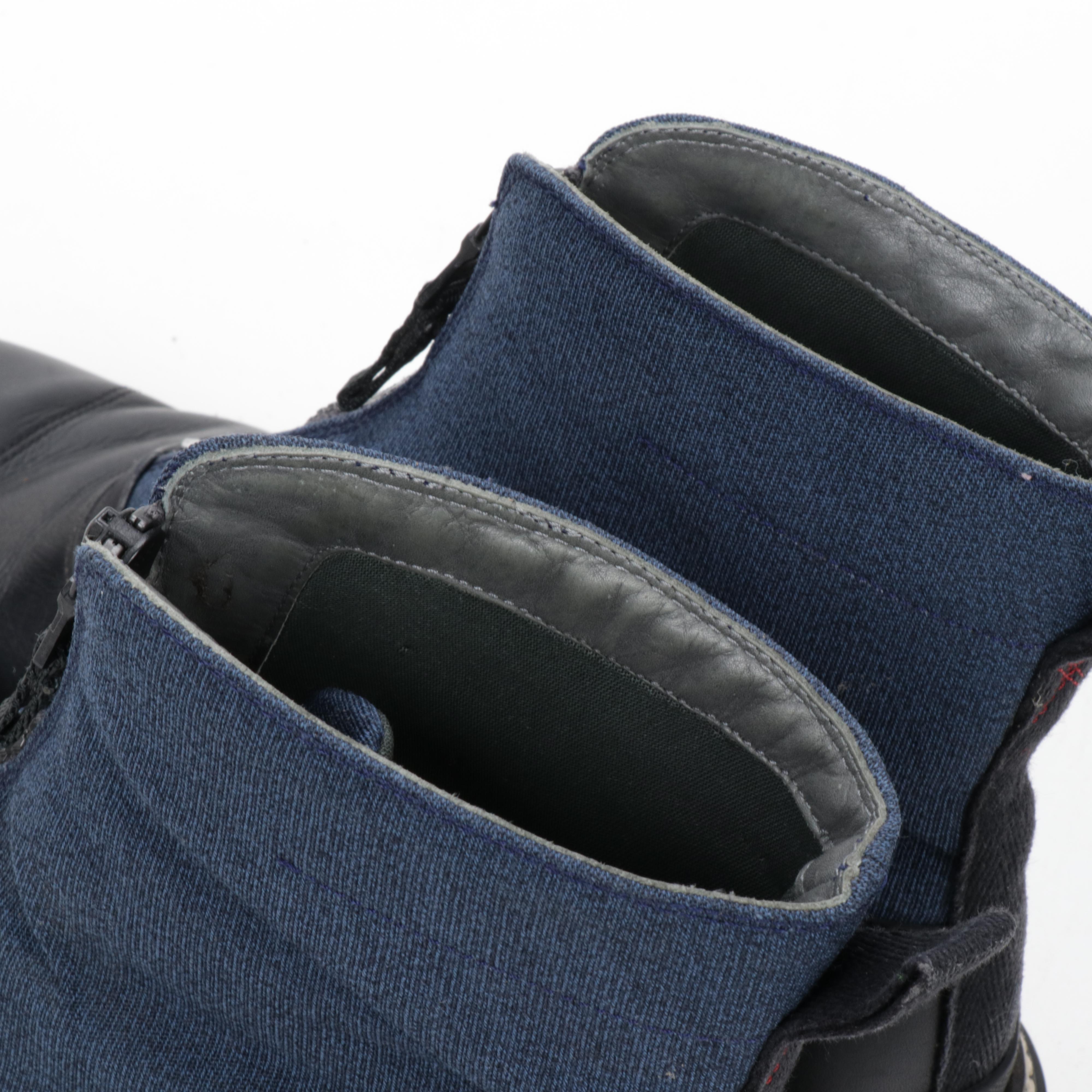 Prada Zippered Lug Sole Booties