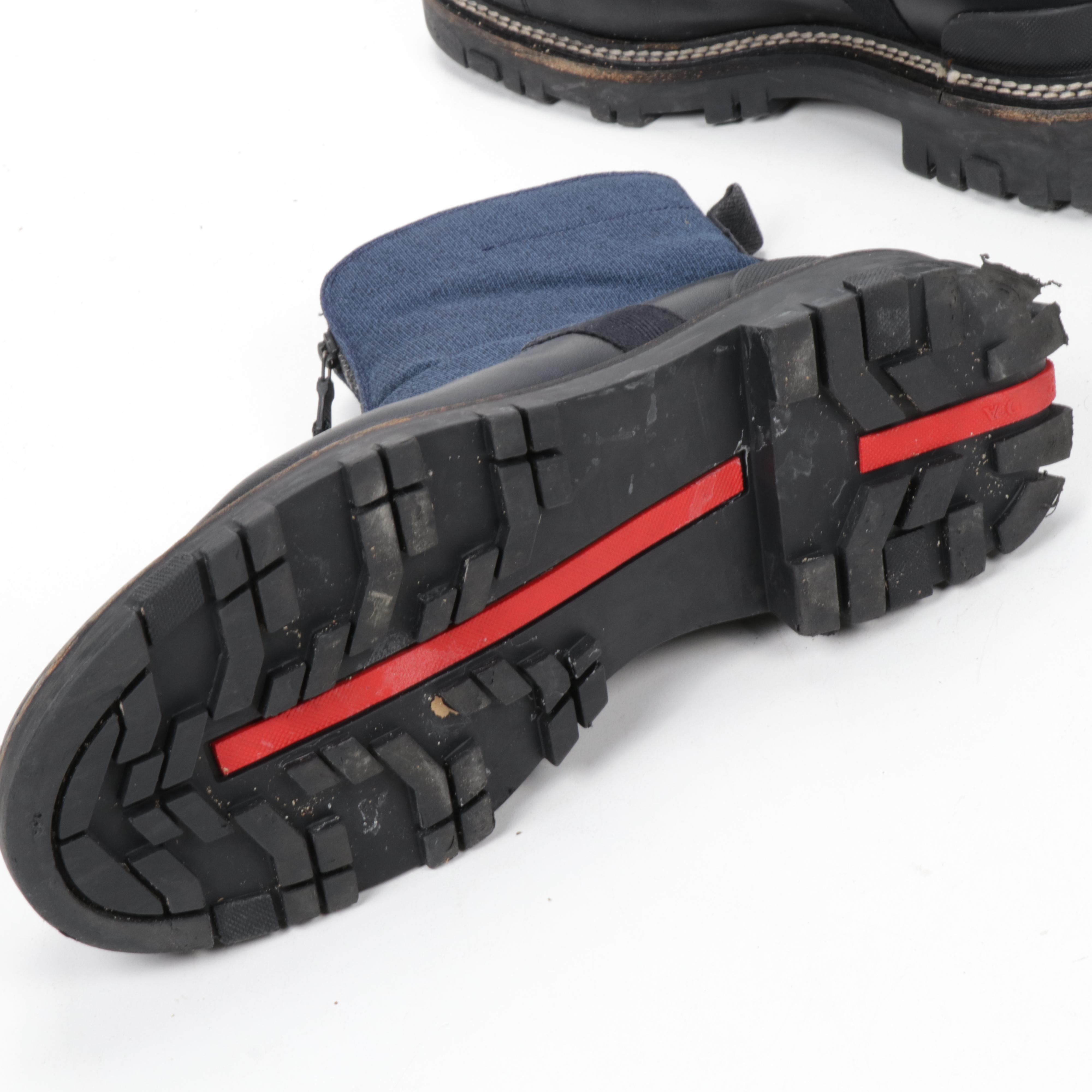 Prada Zippered Lug Sole Booties