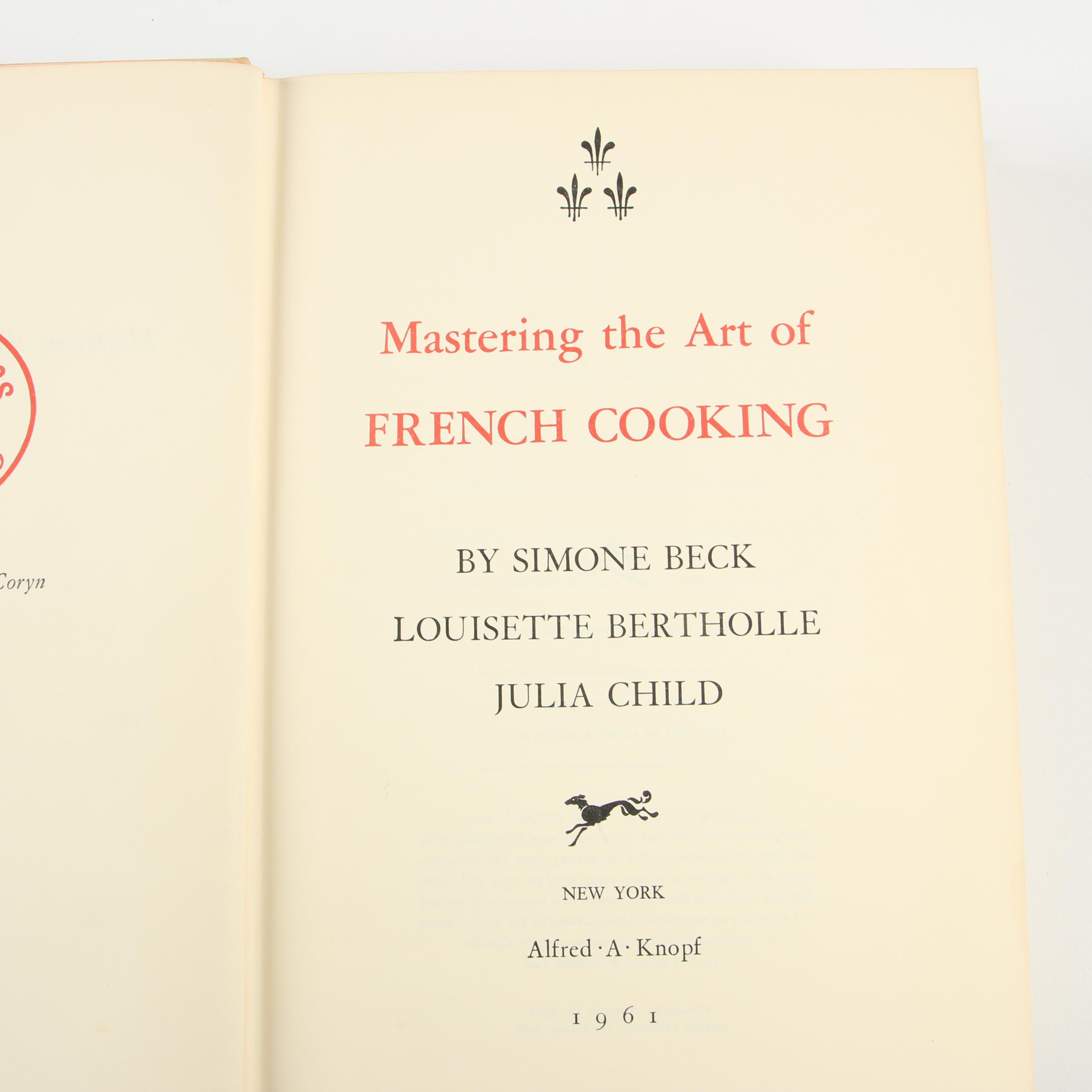 First Editions "Mastering the Art of French Cooking" I–II by Julia Child et al.
