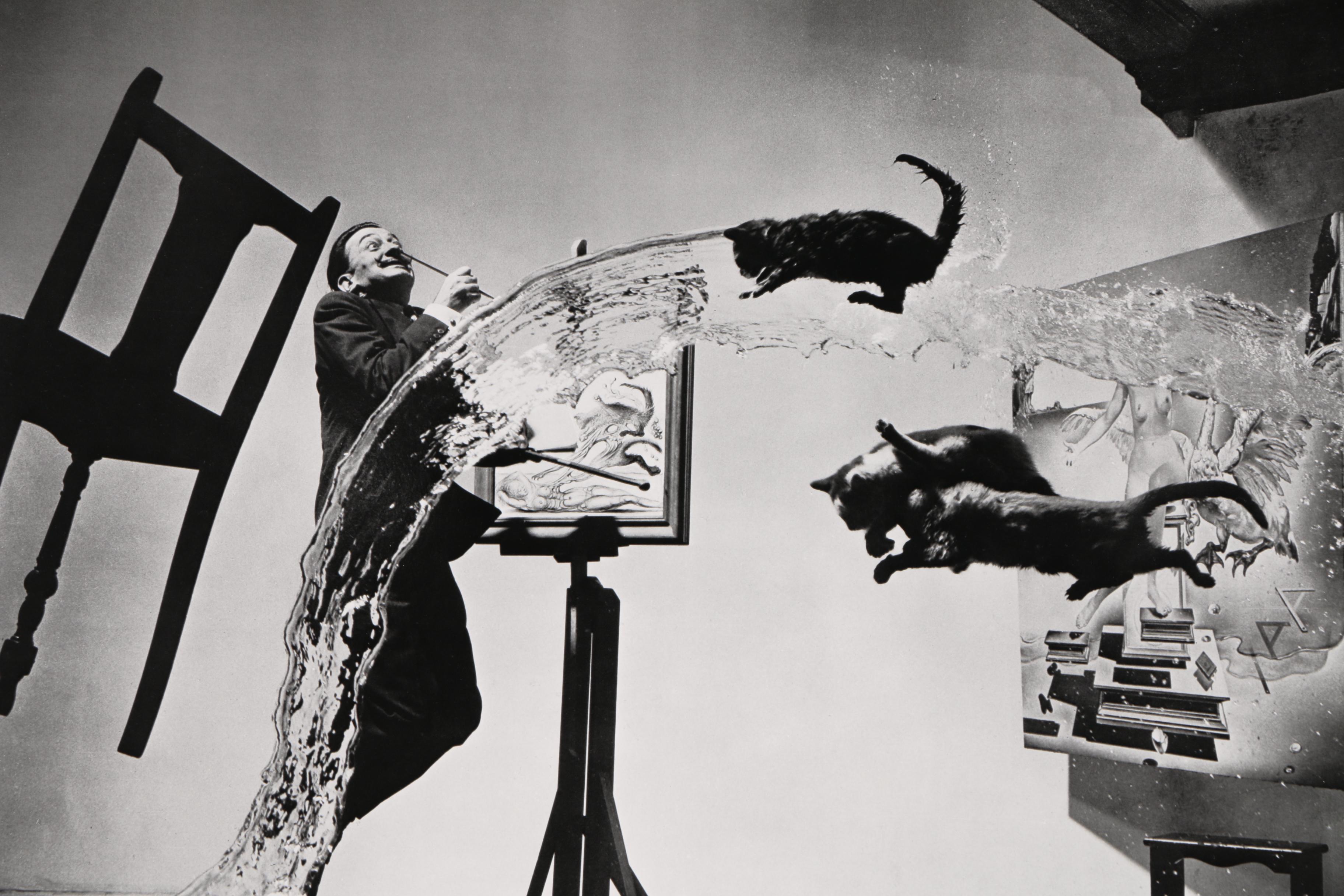 Halftone After Philippe Halsman and Salvador Dalí "Dali Atomicus"