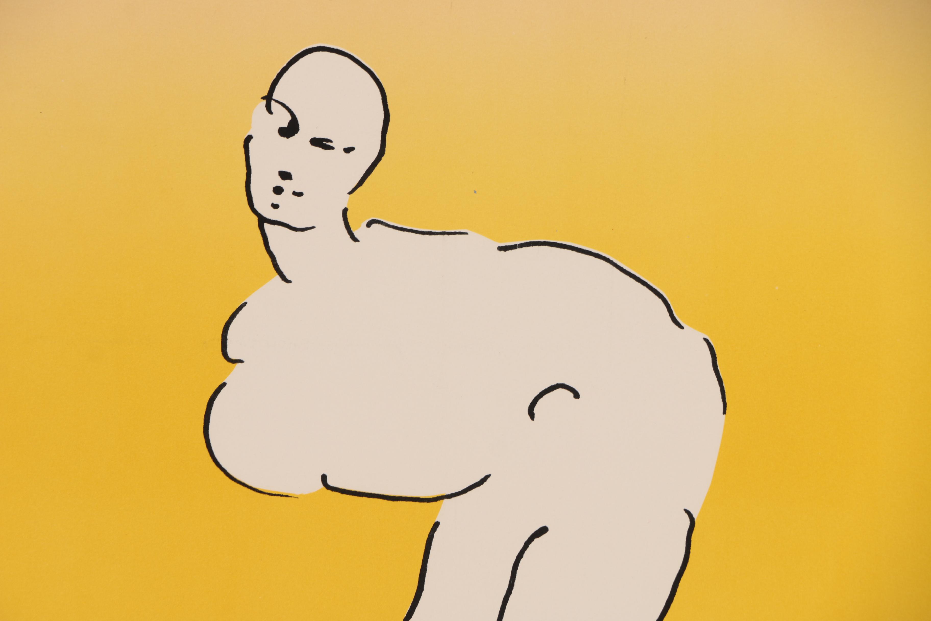 Peter Max Serigraph "Nude Descending"