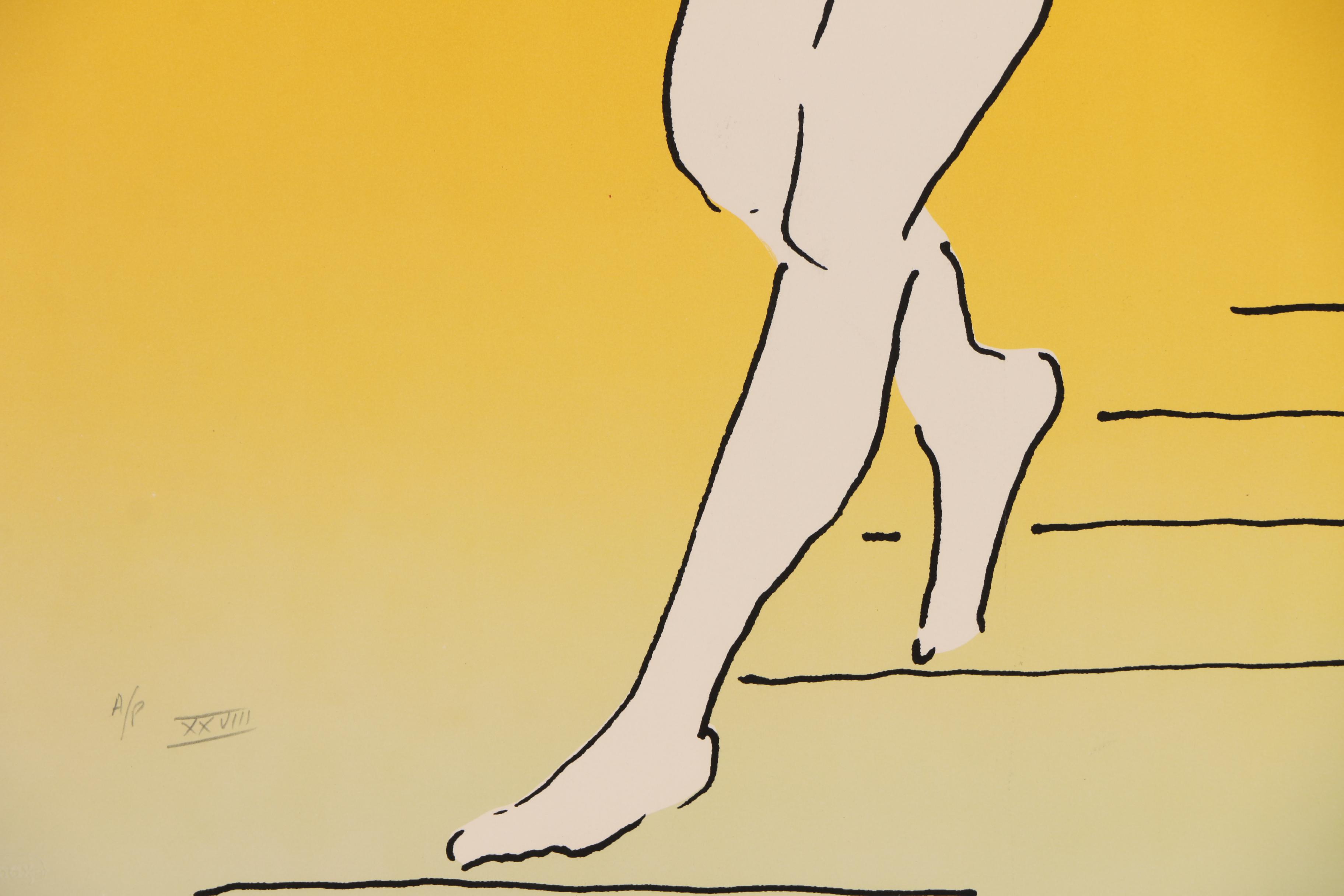 Peter Max Serigraph "Nude Descending"