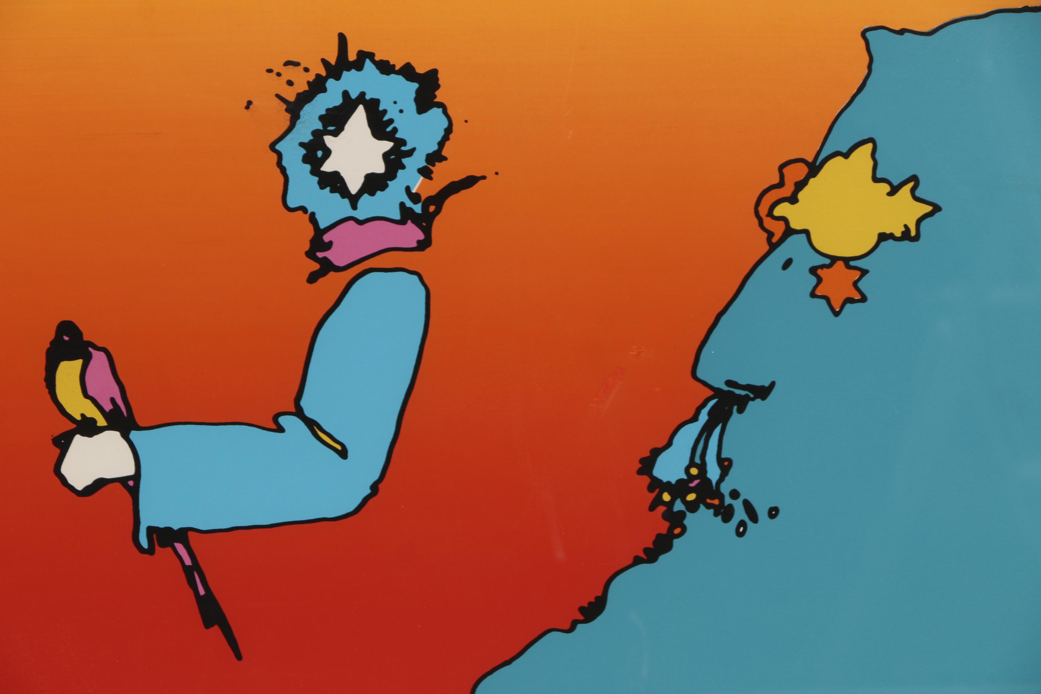 Peter Max Serigraph , "Candidate for Peace" 1972