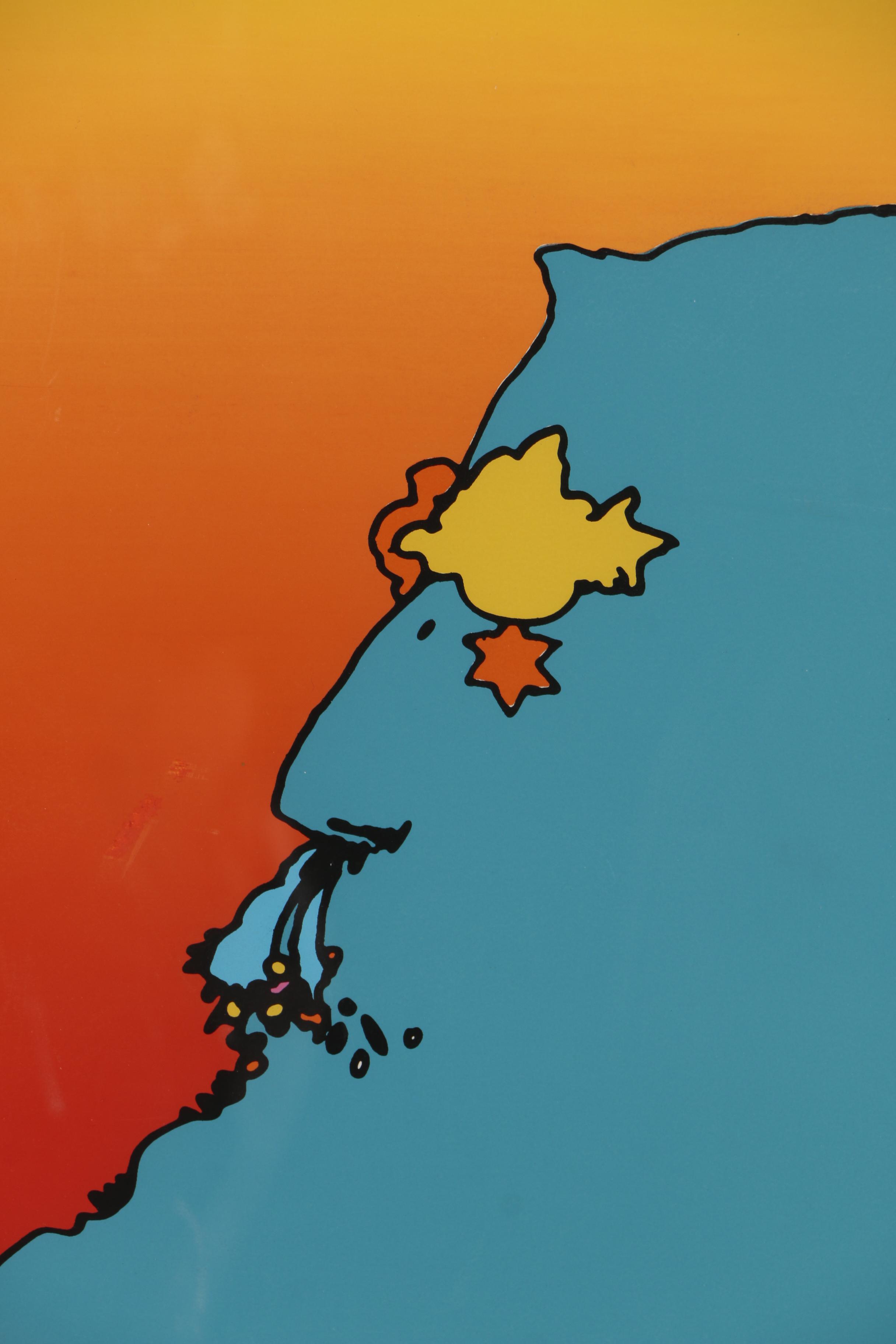 Peter Max Serigraph , "Candidate for Peace" 1972