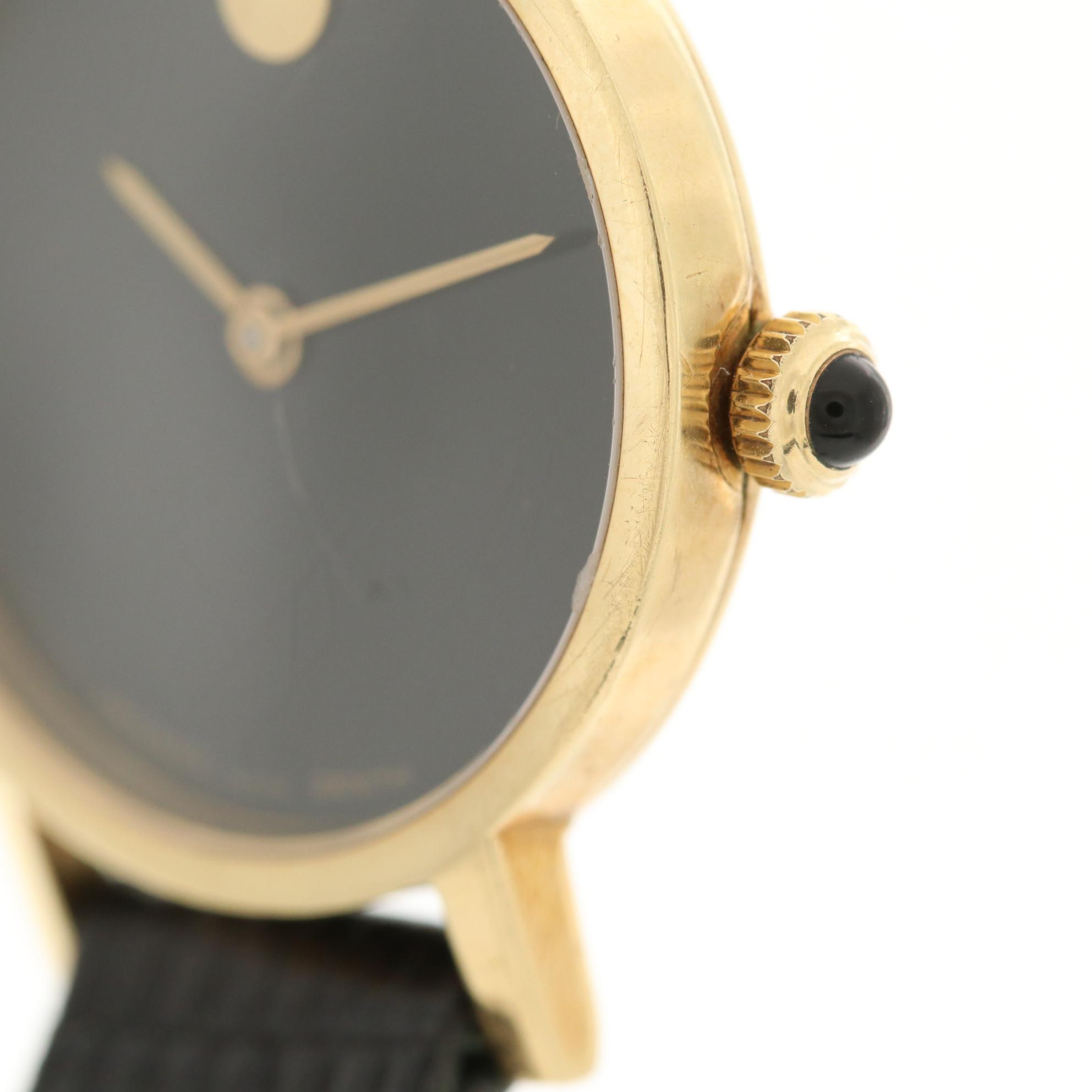Vintage Movado /Zenith Museum 14K Gold Stem Wind Watch