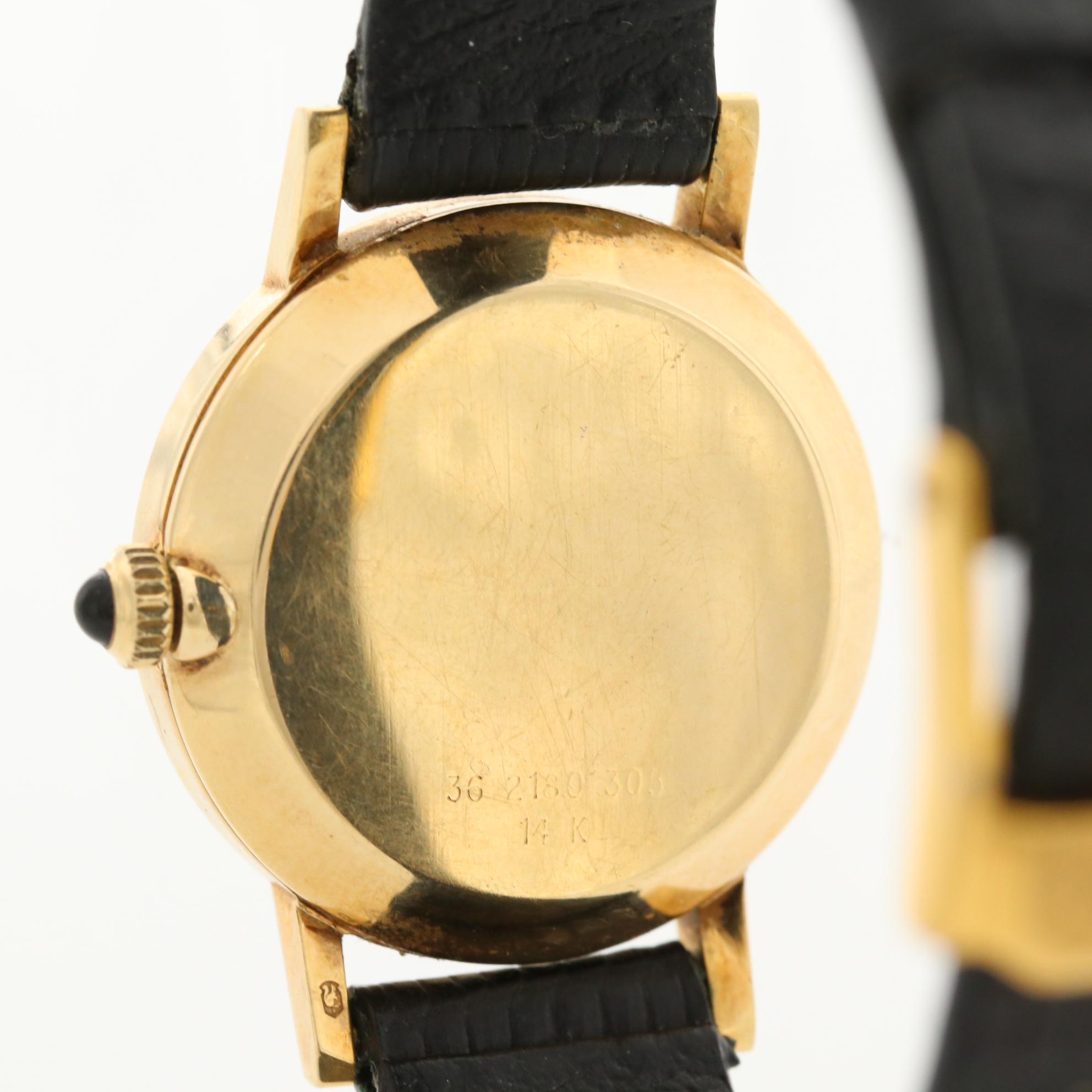 Vintage Movado /Zenith Museum 14K Gold Stem Wind Watch