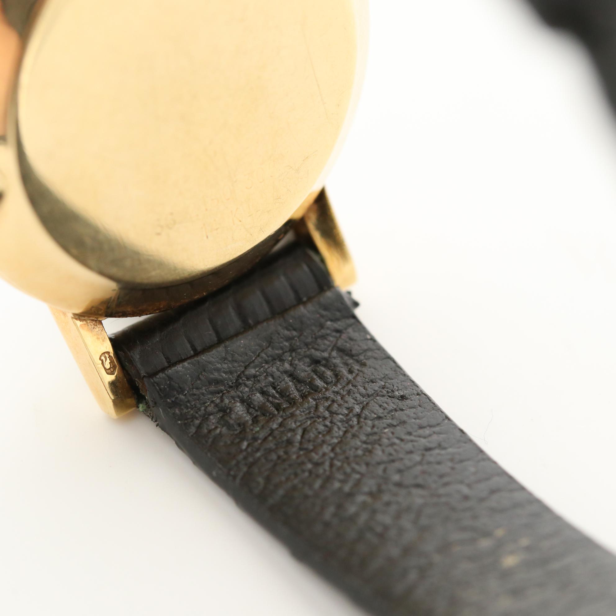 Vintage Movado /Zenith Museum 14K Gold Stem Wind Watch