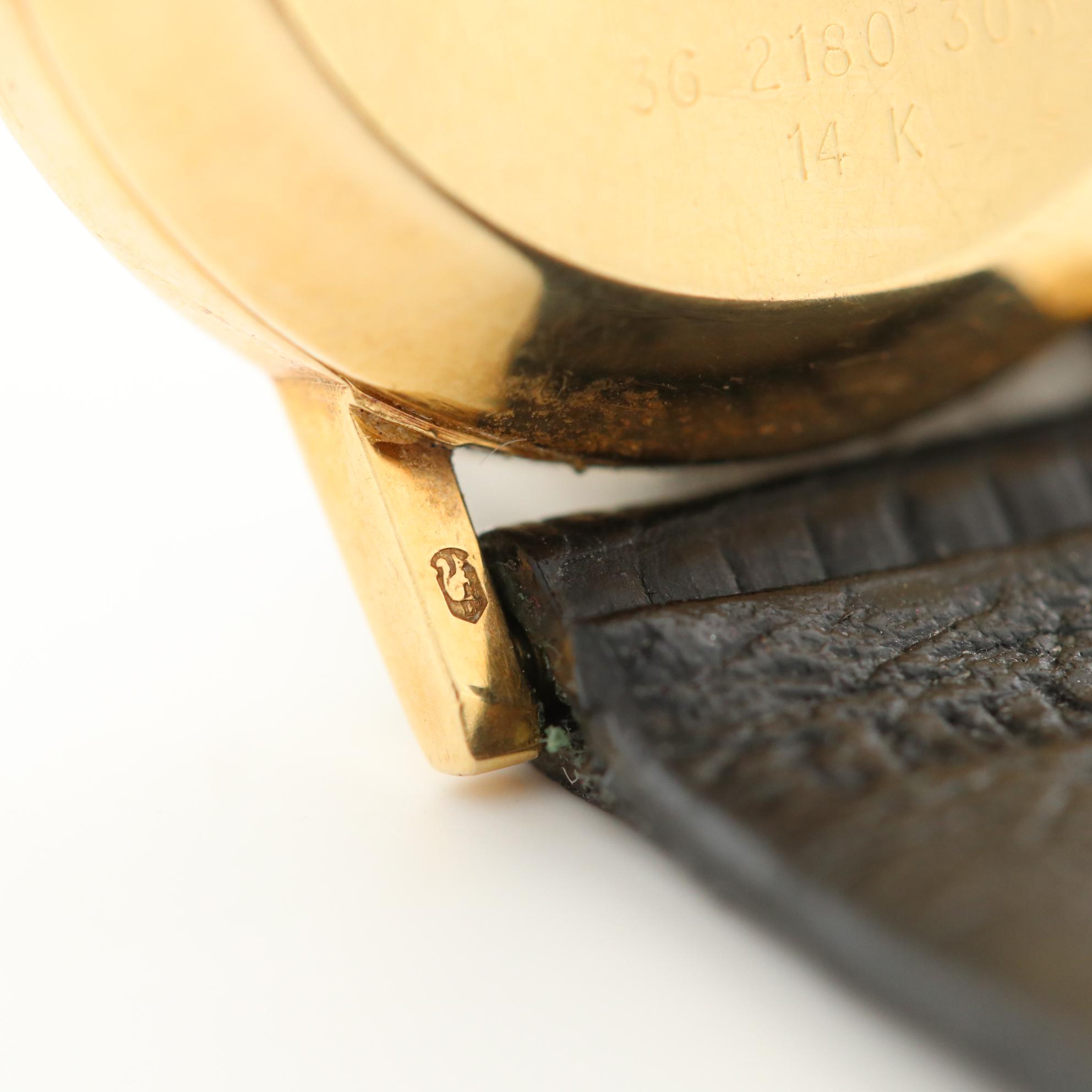 Vintage Movado /Zenith Museum 14K Gold Stem Wind Watch