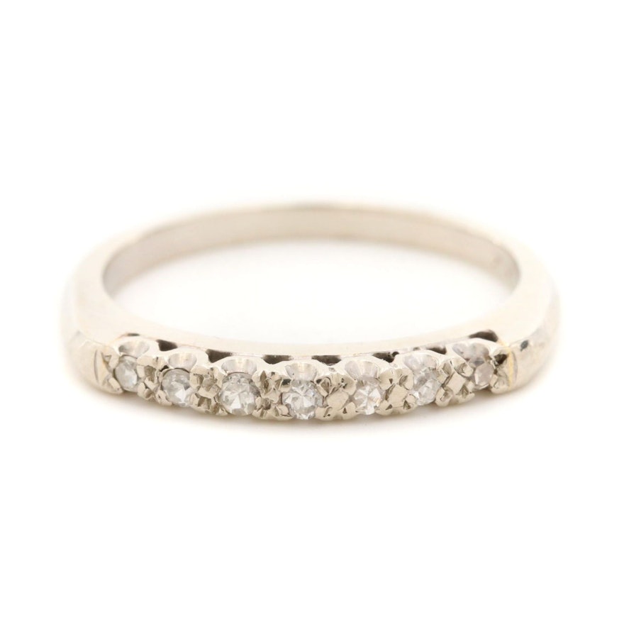 14K White Gold Diamond Ring