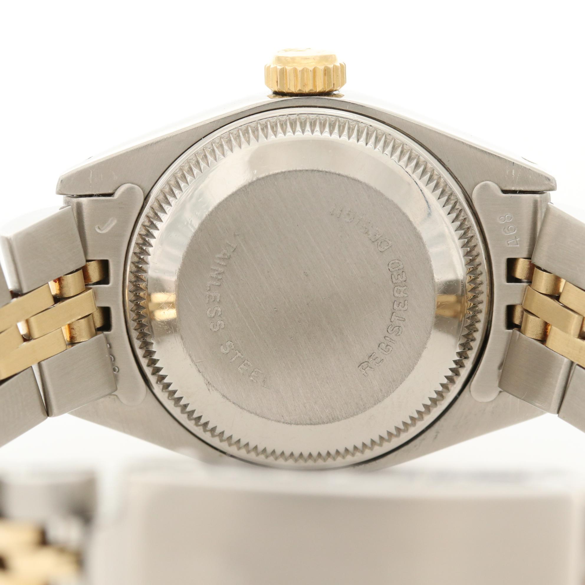 Rolex Datejust 14K Gold and Stainless Steel Watch With Diamonds, 1979