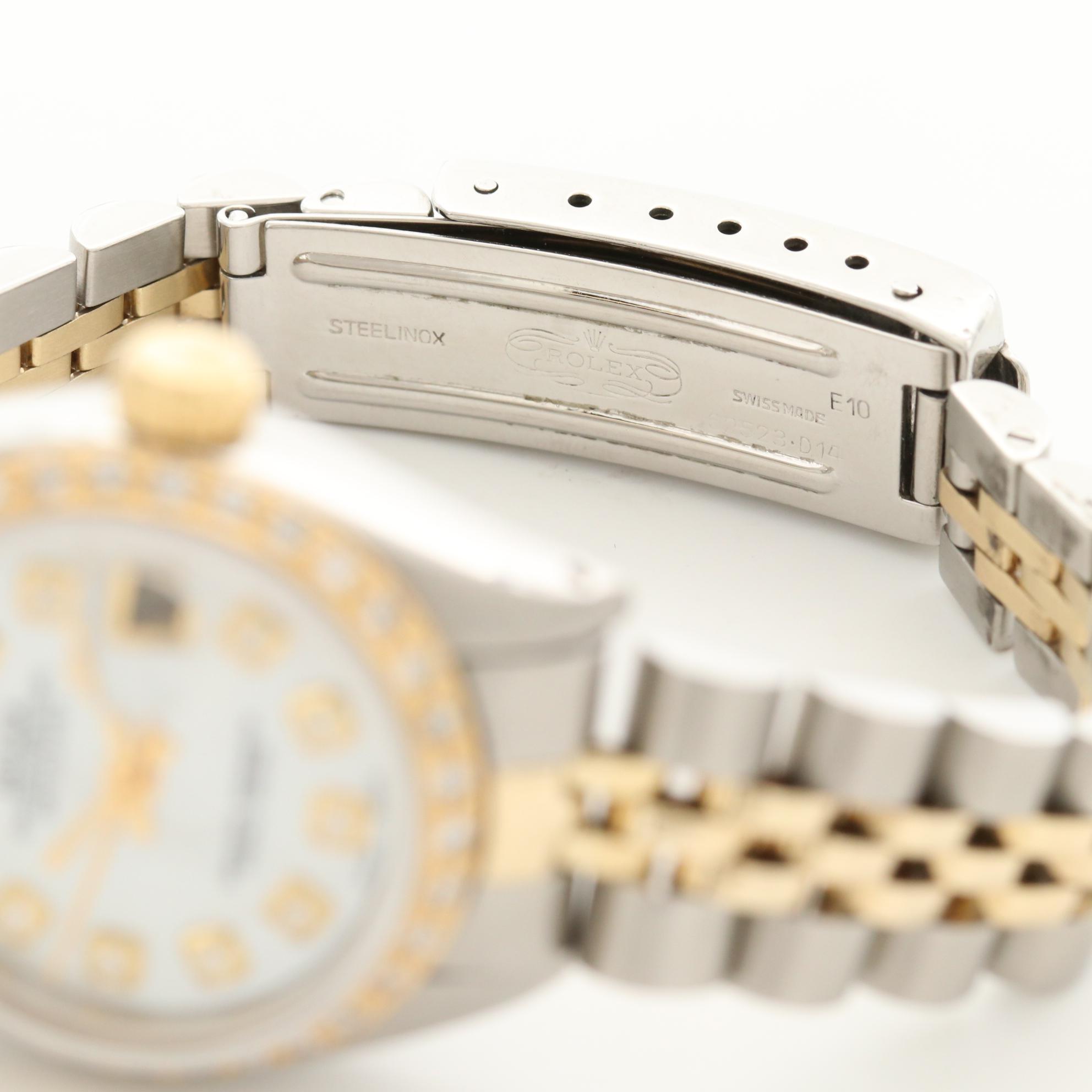 Rolex Datejust 14K Gold and Stainless Steel Watch With Diamonds, 1979