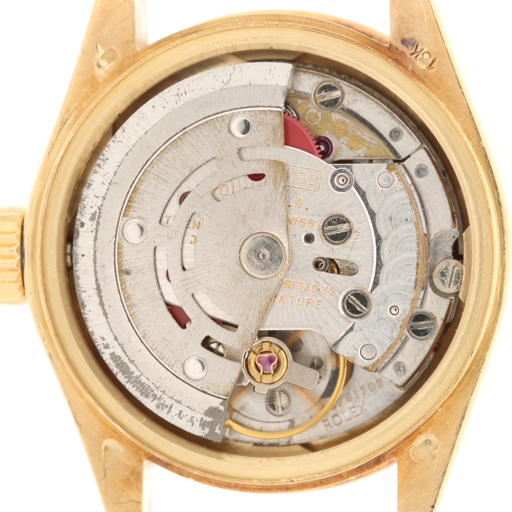 18K Gold Rolex President Watch With Diamond Dial and Bezel, 1988